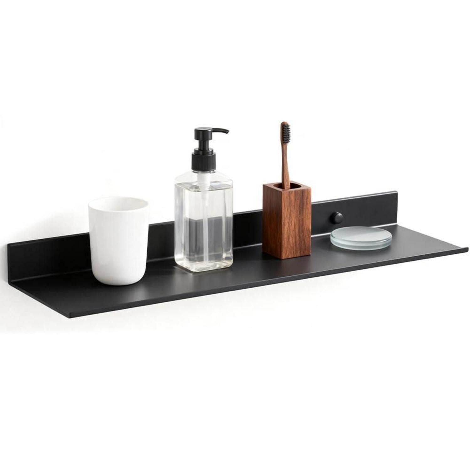 LuxusKollektion Wandregal Wandregal Metall 40x12cm Mattschwarz, 1-tlg.