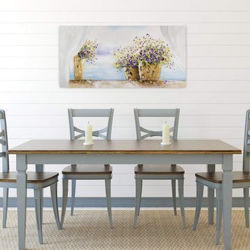 KUNSTLOFT Gemälde Sunny bright Morning 120x60 cm, Leinwandbild 100% HANDGEMALT Wandbild Wohnzimmer
