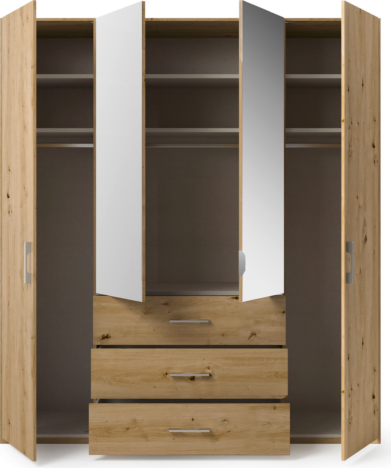set one by Musterring Drehtürenschrank Henderson mit Spiegel und 3 Schubladen, inkl. Fachböden und Kleiderstangen