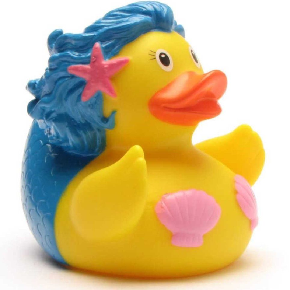 Lilalu Badespielzeug Badeente Meerjungfrau blau Quietscheente | Badewannenspielzeug