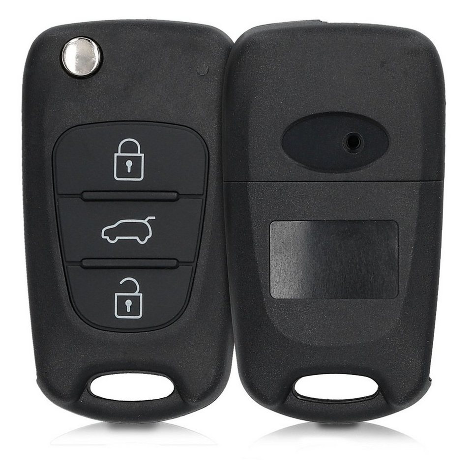 kwmobile Schlüsseltasche Gehäuse für Hyundai Autoschlüssel, ohne  Transponder Batterien Elektronik - Auto Schlüsselgehäuse, geeignet für  Hyundai 3-Tasten Klapp Autoschlüssel Schlüssel