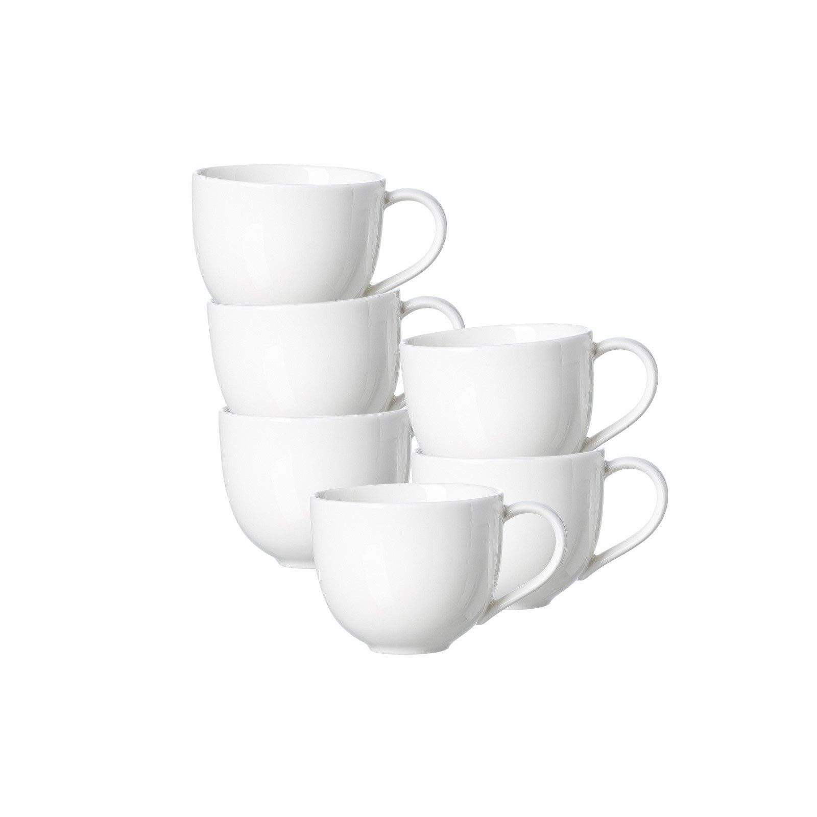 Ritzenhoff & Breker Espressotasse Skagen Espressotassen 90 ml 6er Set, 6-tlg., Porzellan