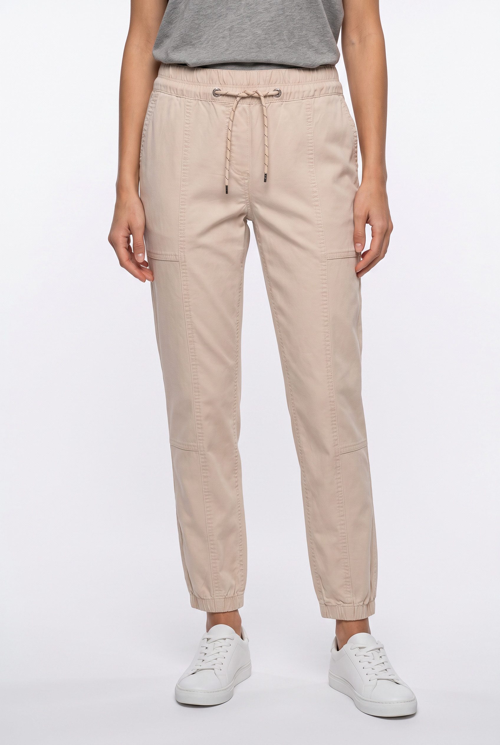 CECIL Stoffhose Style Tracey mit Teilungsnähten, Elastikbund, verkürzte Beinlänge
