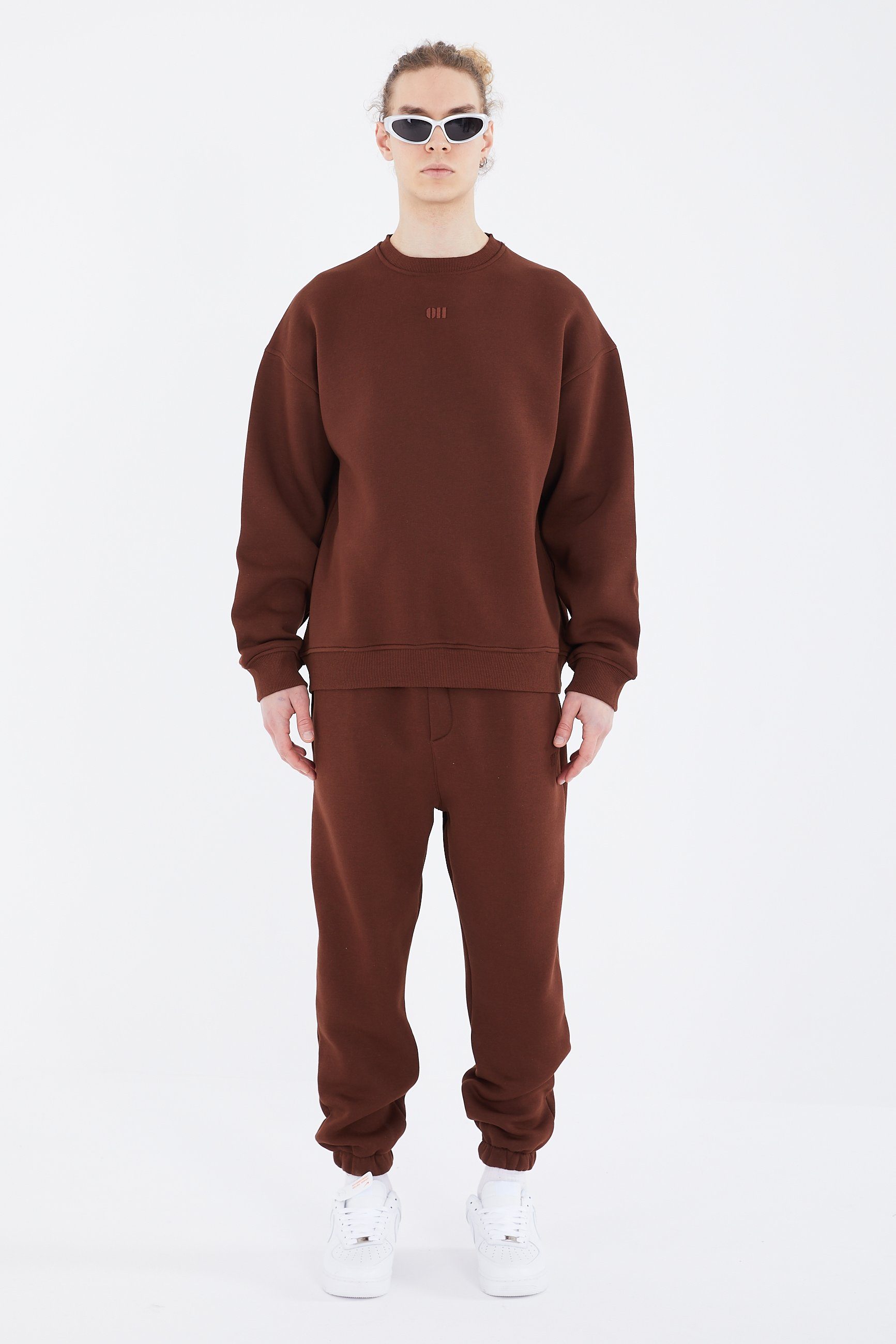 COFI Casuals Jogginganzug Basic Jogger Set Pullover Jogginghose Oversize Fit