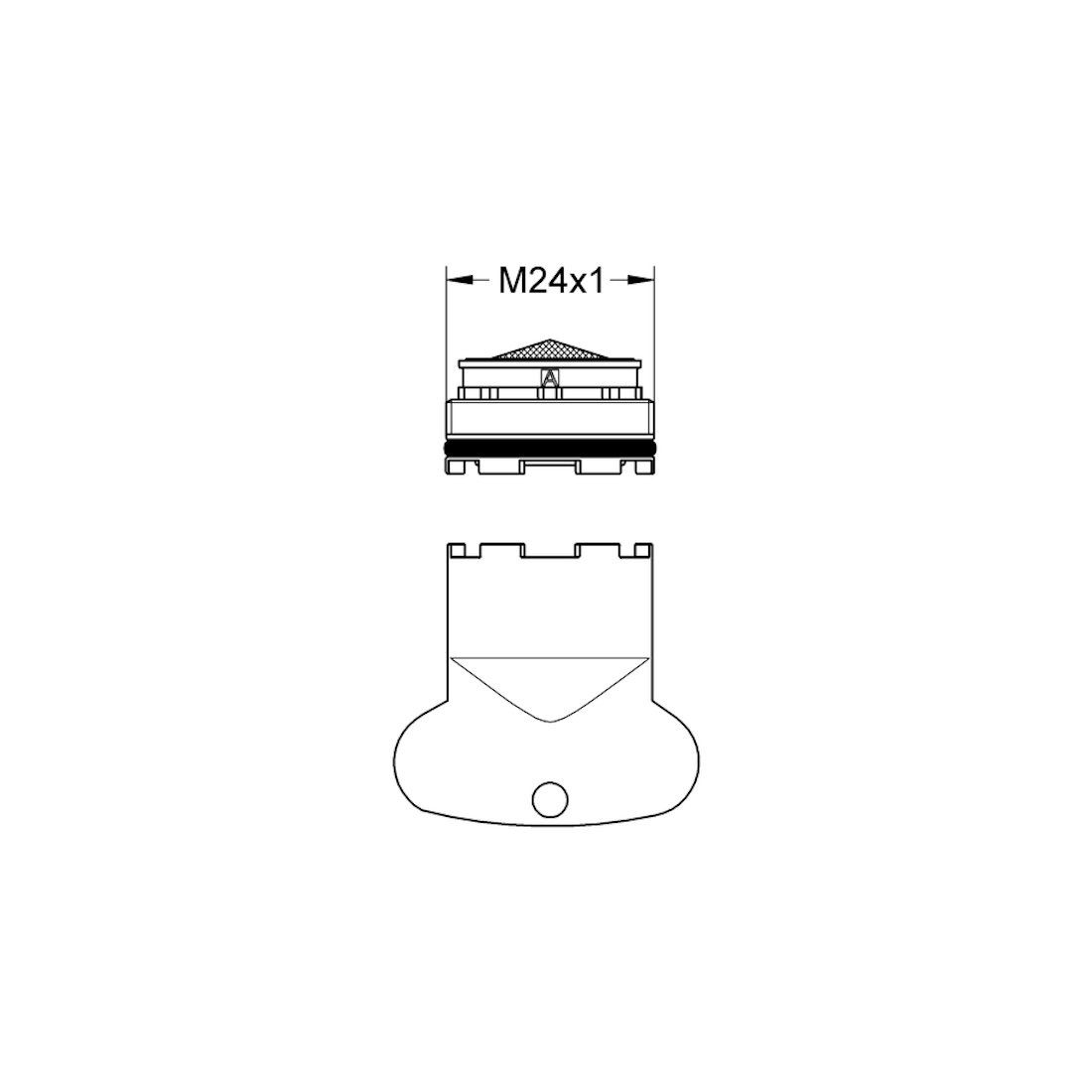Grohe Strahlregler 13926000 Mousseur Strahlregler M24 x 1 - mit Montageschlüssel, IG: M24