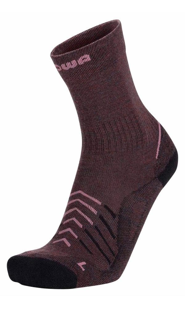 Lowa Wandersocken Crew Renegade (Merinowolle/Polyamid) pflaume/rose - 1 Paar