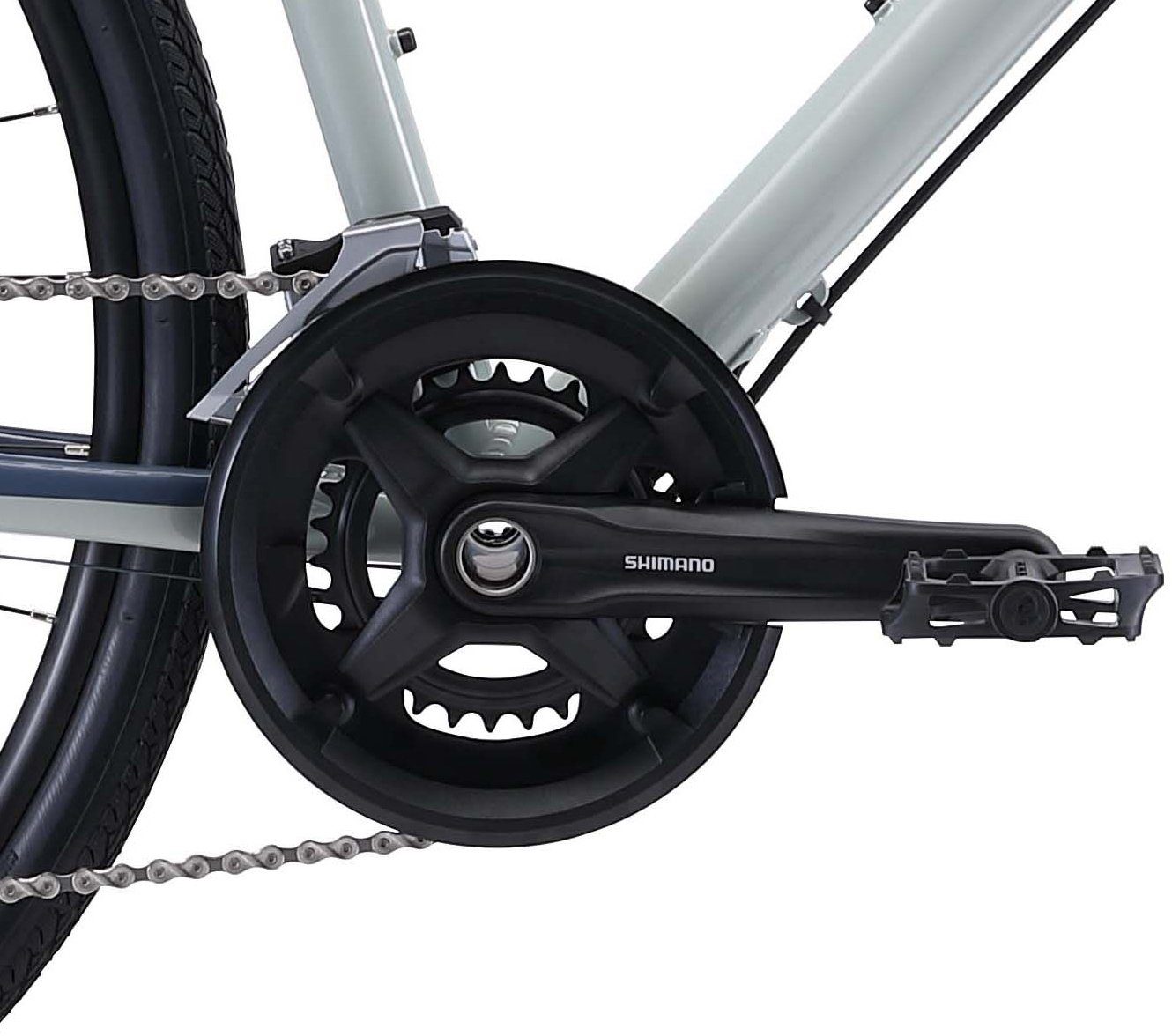 Gang FUJI Alivio Disc Bikes Absolute Schaltwerk, shadow Shimano 18 Fitnessbike 1.7, Kettenschaltung