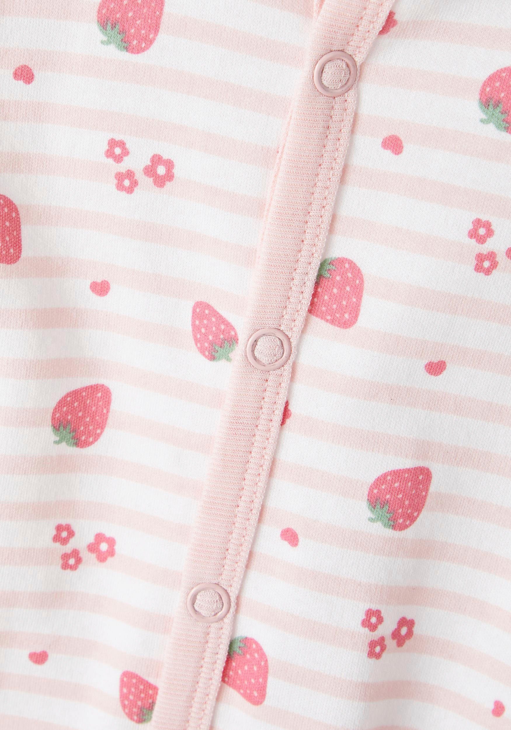 Name It NOOS W/F Schlafoverall NBFNIGHTSUIT STRAWBERRY (Packung, 2-tlg) 2P