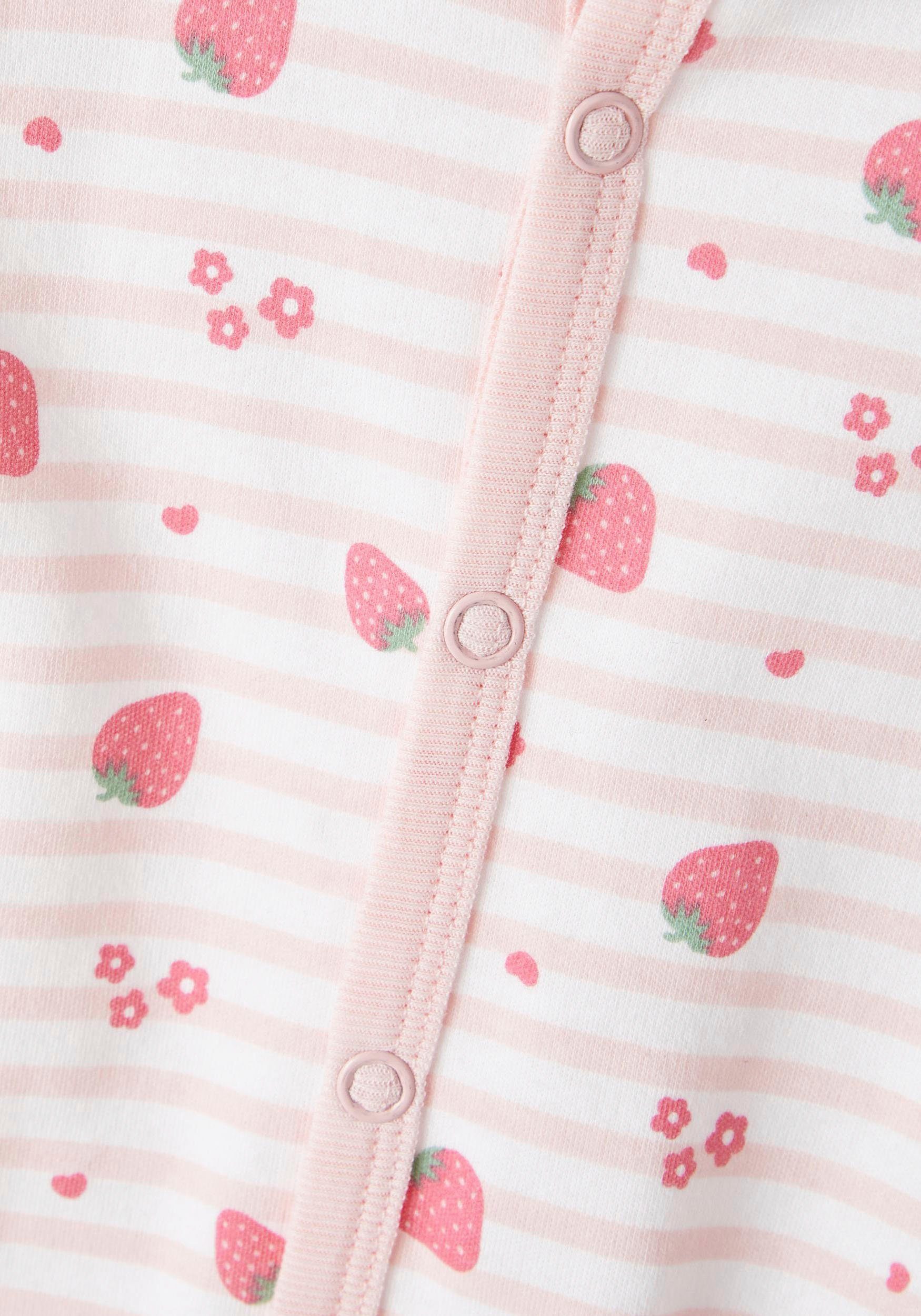 Name It Schlafoverall NBFNIGHTSUIT 2P NOOS (Packung, STRAWBERRY W/F 2-tlg)