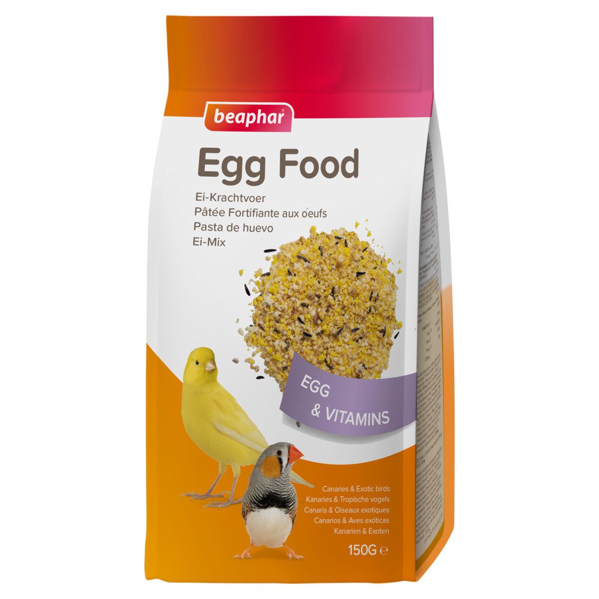 beaphar Ei-Mix für Kanarien & Exoten 150 g, Trockenfutter für: Vogel