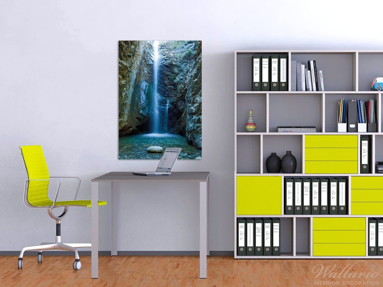 Wallario Glasbild, Wasserfall bei Sonneneinfall, in günstig online kaufen