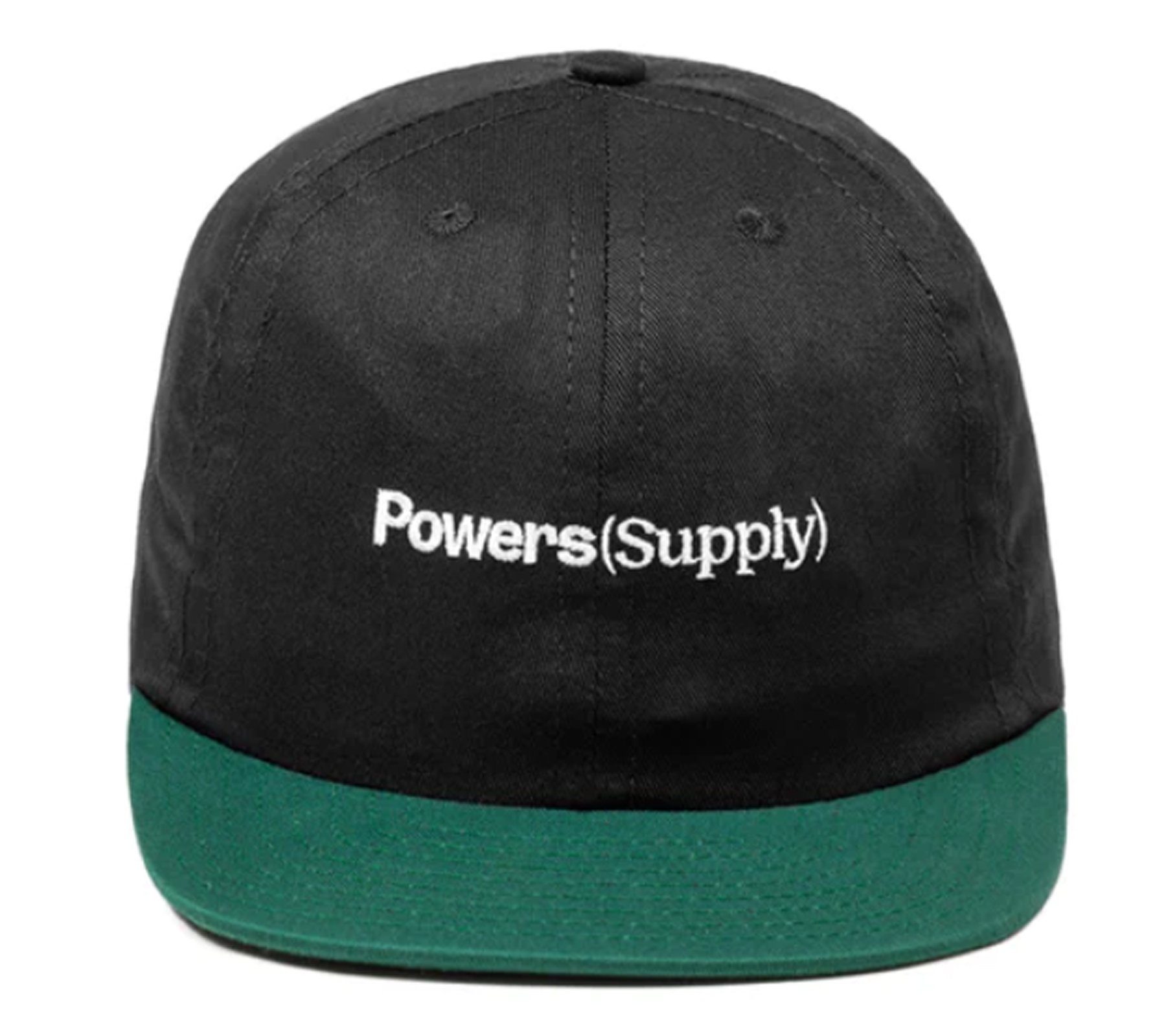 Powers Baseball Herren Cap Mütze Schwarz/Grün New the Logo Supply USA Powers 6-Panel Made in Basecap Cap verstellbare