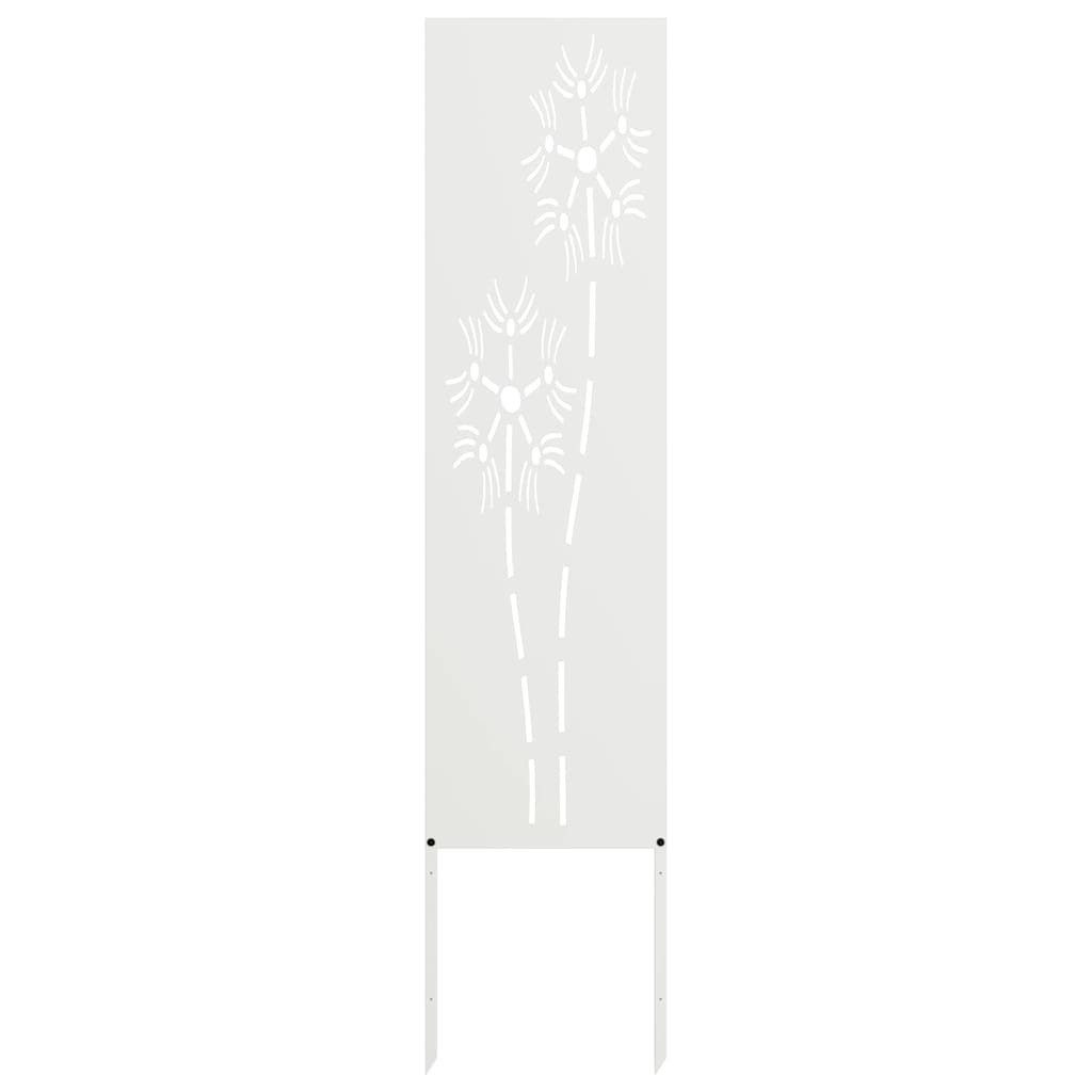 vidaXL Wandbild Garten dekoratives Panel Weiß günstig online kaufen