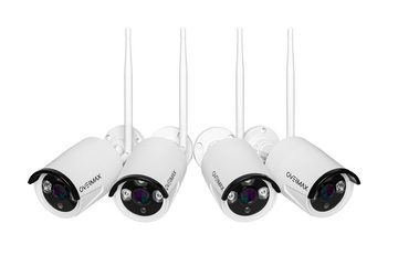 Overmax Überwachungsset mit 4 Kameras 1080p IP-Überwachungskamera (FullHD 1080p, WLAN (Wi-Fi), inkl. DVR, 4 Kameras, Maus, Montage-Kit, 5 Stromversorgungen, WLAN, 25m, PRO- IP66, FullHD 1080p, 4xKameras, WiFi)