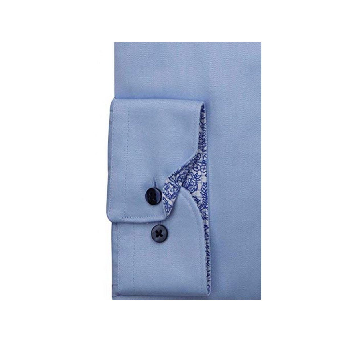 Eterna uni Langarmhemd (1-tlg) (10) Blau
