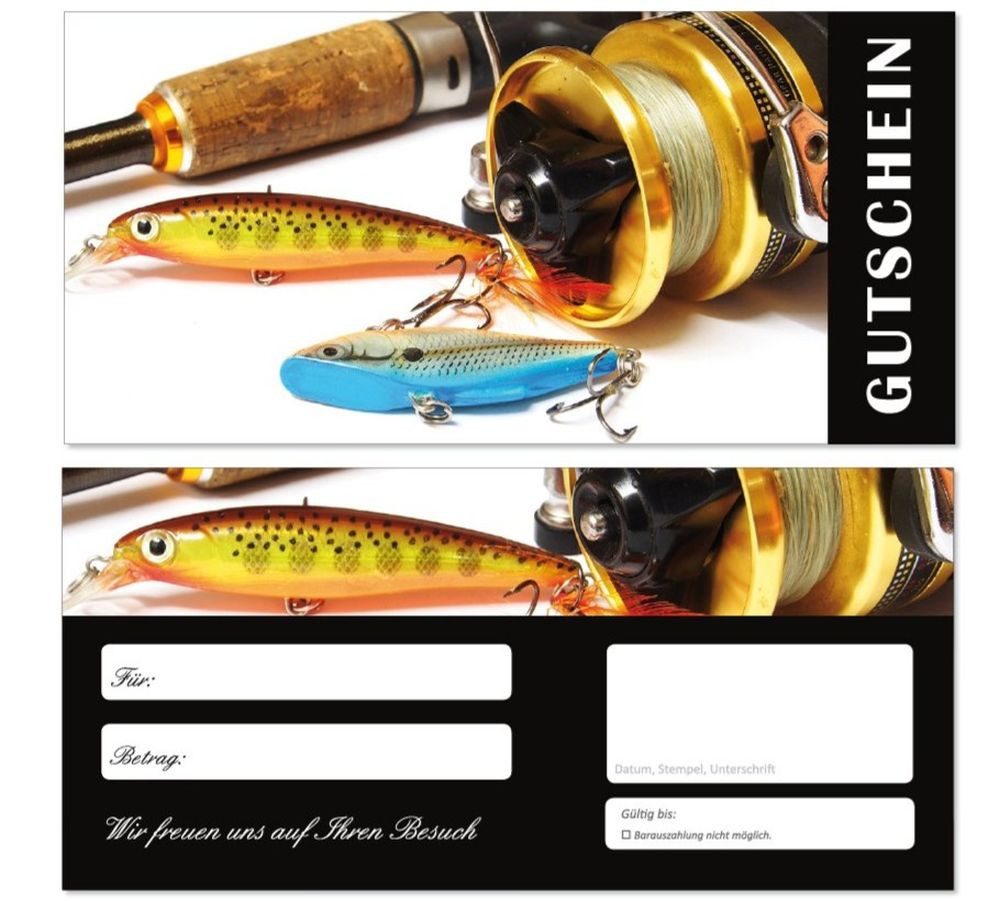 Geschenkkarte Geschenkgutscheine Fische Angeln Erholung Gastronomie Restaurant