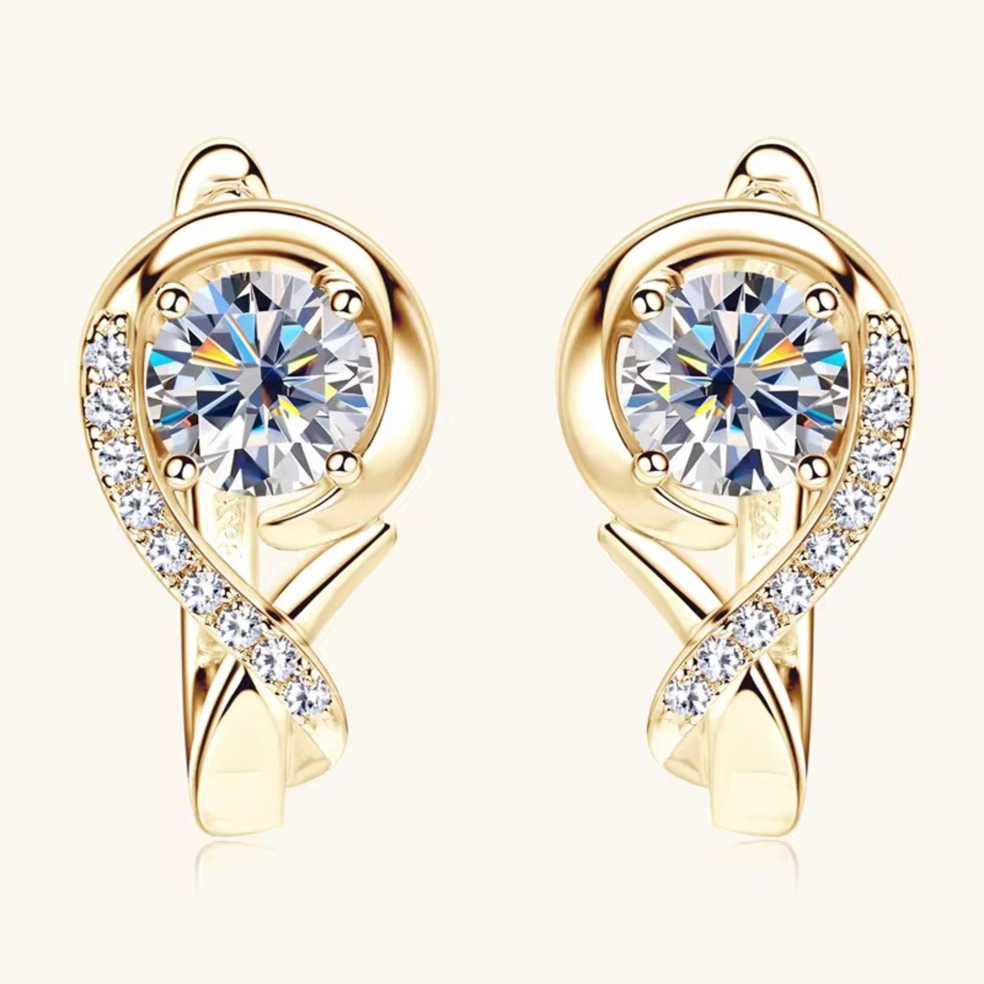 ROUGEMONT Paar Creolen Moissanit Damen Creolen Ohrringe 925 Sterling Silber günstig online kaufen