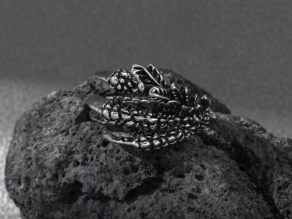 Eyecatcher Gothic Raptor Ring. Fingerring Krallen, Ring, Größenverstellbar, Ring. Detailreich Drachen Klauen Gothic