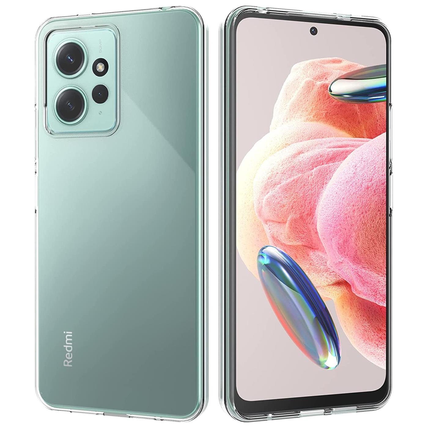 CoolGadget Handyhülle Silikon Handy Hülle Slim für Xiaomi Redmi Note 12 4G 6,67 Zoll, dünne TPU Schutzhülle Case in transparent / durchsichtig