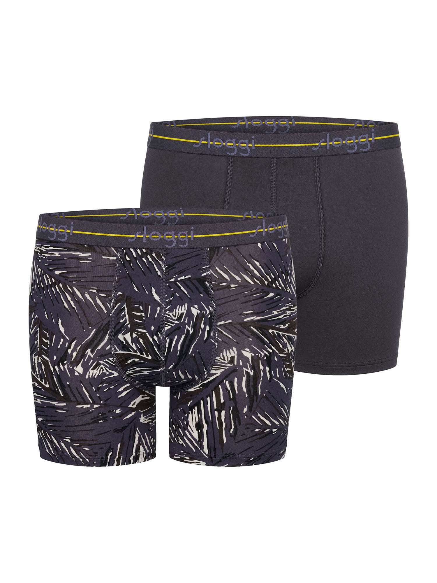 sloggi Langer Boxer Blue Start (2-St) Long Boxer Shorts, Langer Boxer Brief, Retro Boxer lang