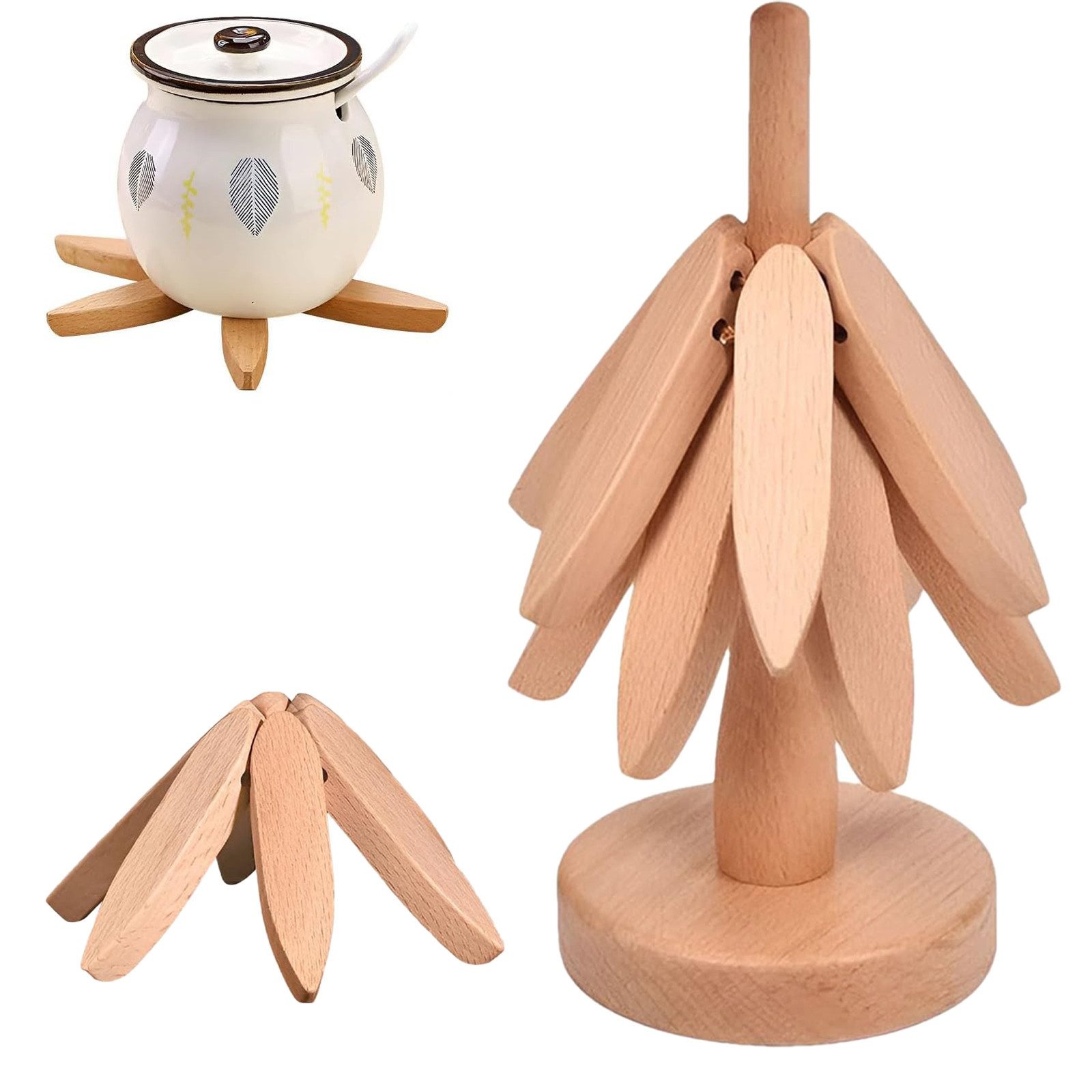 BlingBin Tassenuntersetzer Baumkunst Hölzerne Підставки für heiße Speisen, Zubehör für Tassen; Töpfe ;Pfannen, 1er Set, 1-tlg., Підставки Set Holz Підставки, für Teekanne, heiße Töpfe
