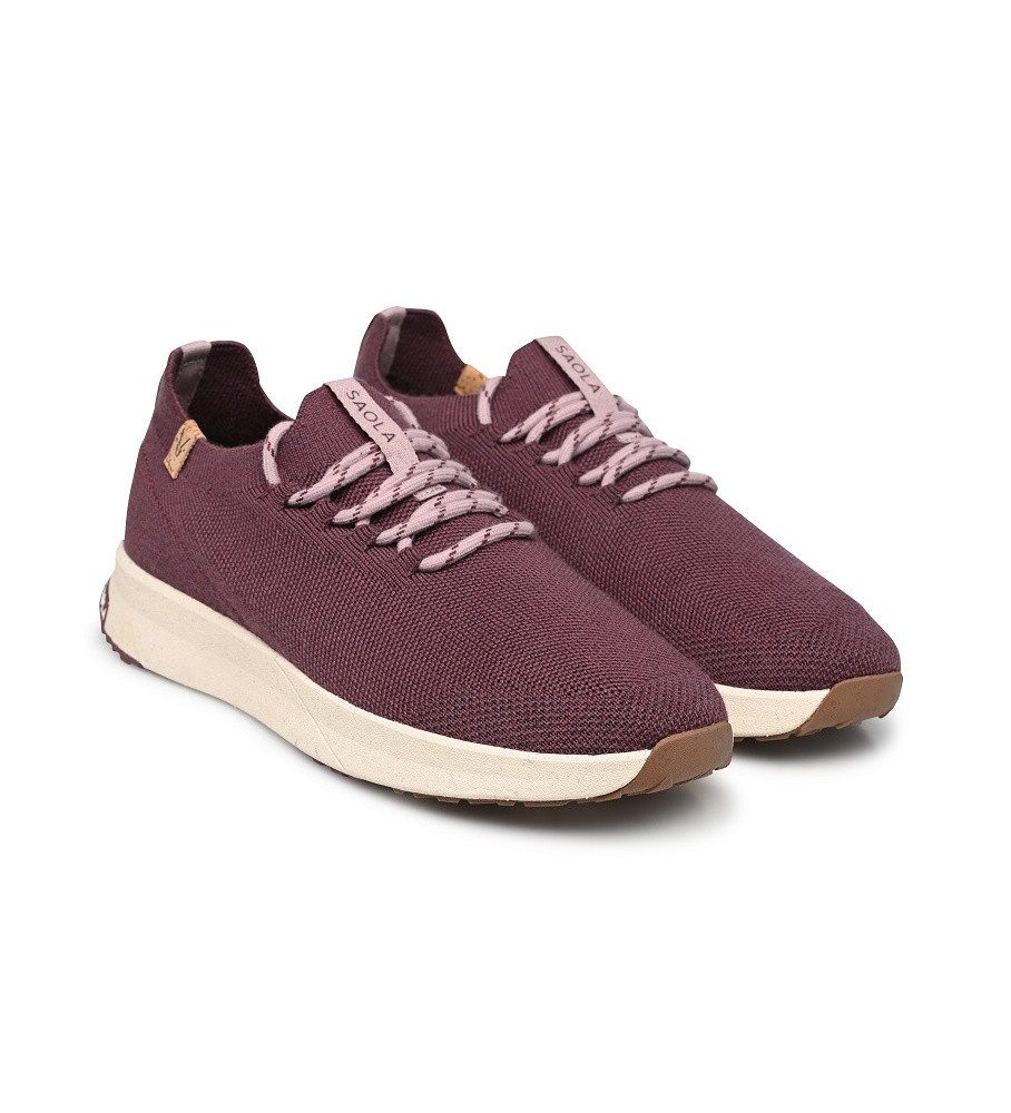 SAOLA Tsavo 2.0 Wool (Merinowolle) winerot Damen Sneaker