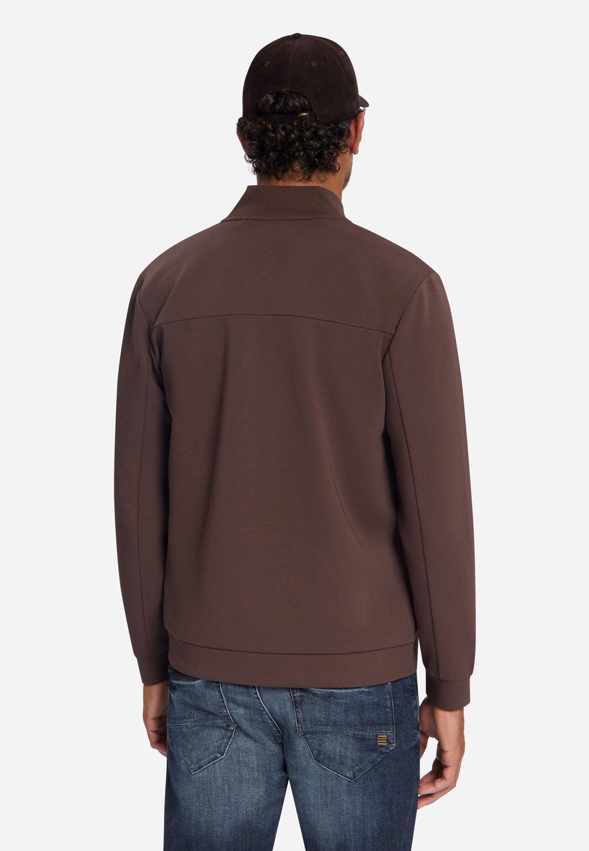 NO EXCESS Sweatjacke Sweater Full Zip Bomber Collar - Bomber Zipjacke