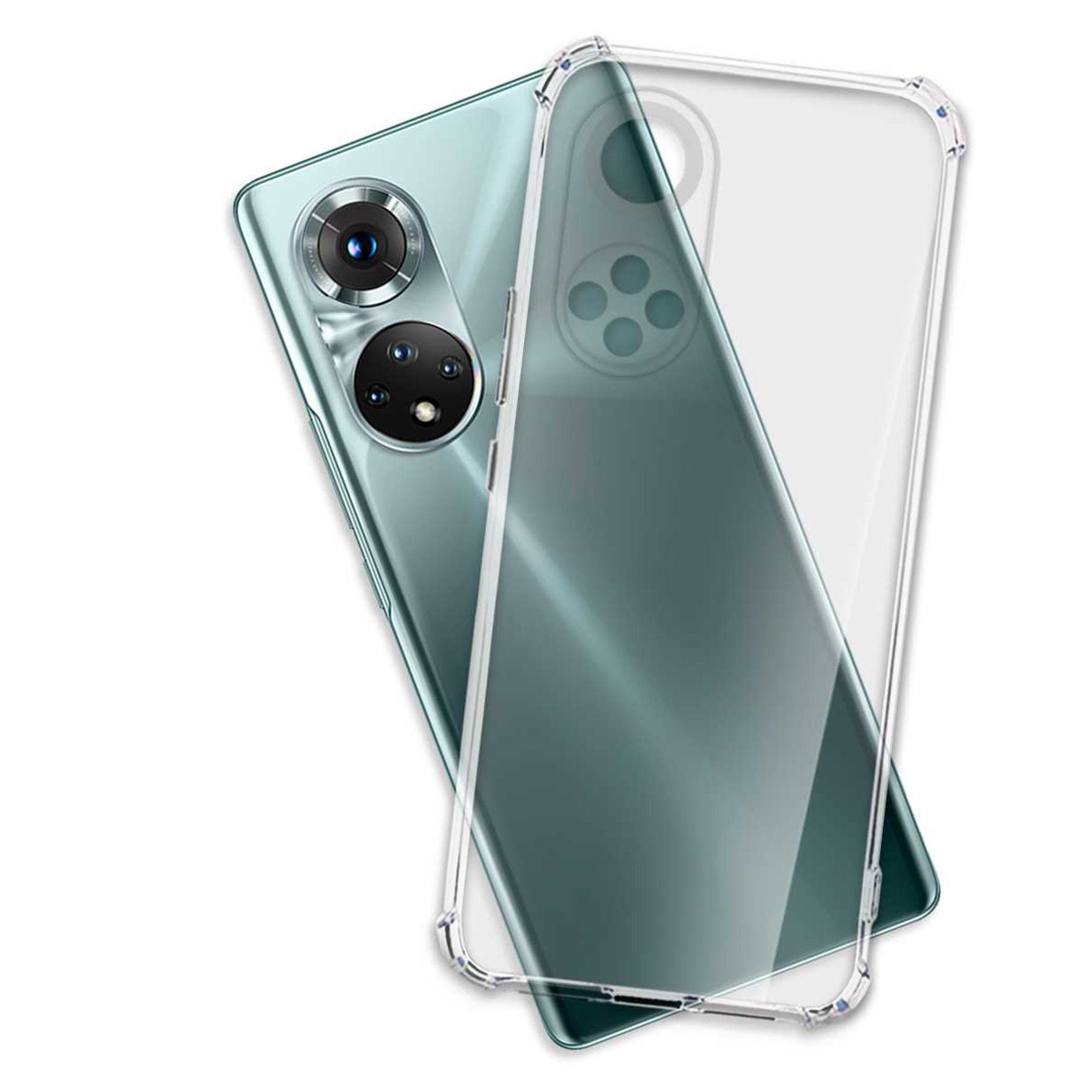 mtb more energy Smartphone-Hülle Clear Armor Case für Honor 50 Pro (RNA-AN00), Transparente TPU Schutzhülle Case Backcover mit Anti-Shock Verstärkung