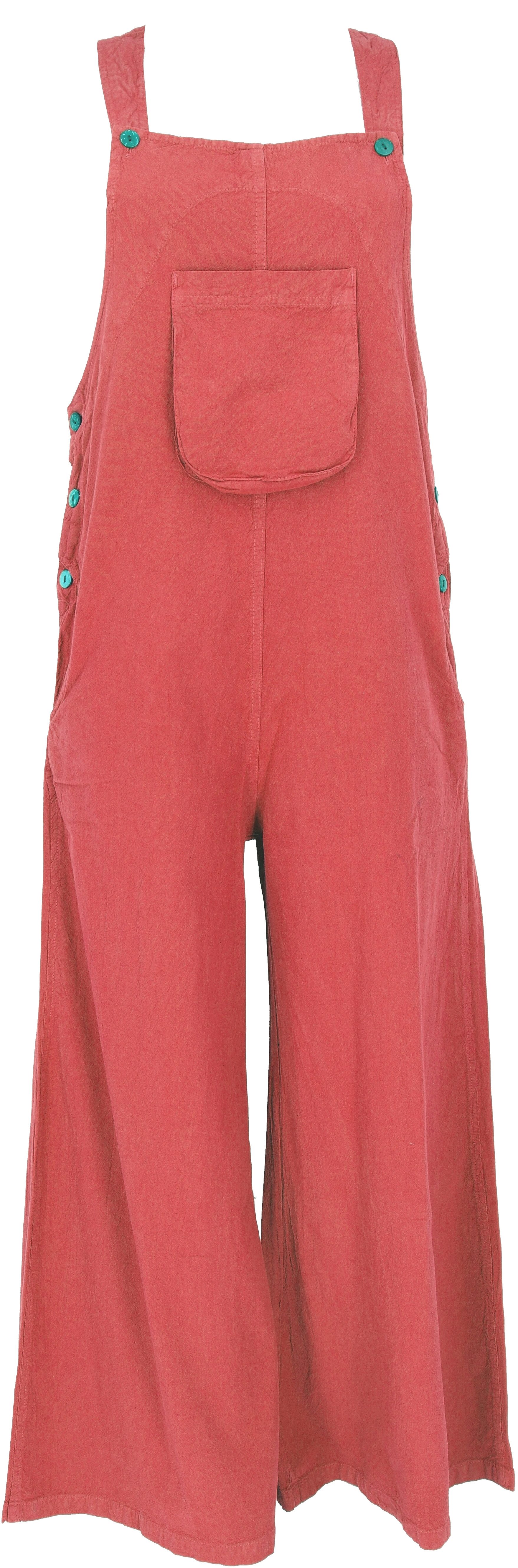 Guru-Shop Relaxhose Latzhose mit weiten Hosenbeinen, Ethno Style,.. alternative Bekleidung