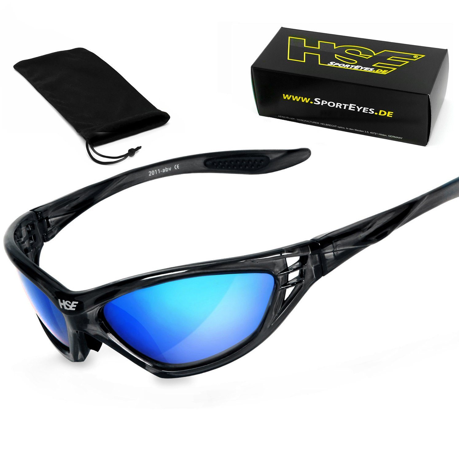 HSE - SportEyes Sportbrille SPEED MASTER 2, Steinschlagbeständig durch Kunststoff-Sicherheitsglas