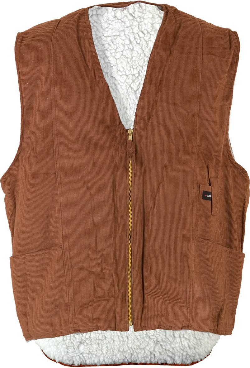 Craftland Arbeitsweste Cordweste braun