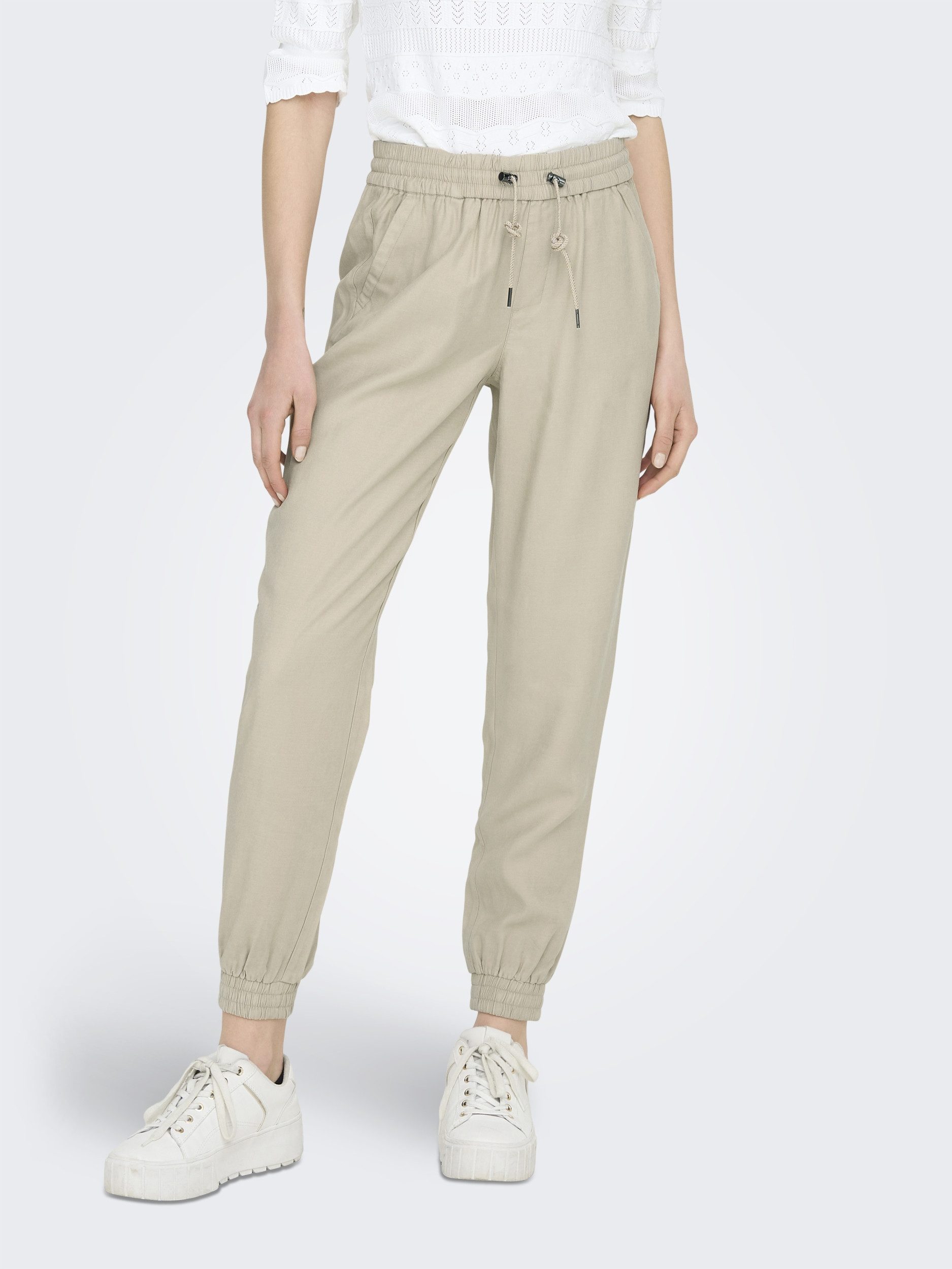 ONLY Chinos ONLKELDA-EMERY MW PULL-UP PANTS PNT Humus