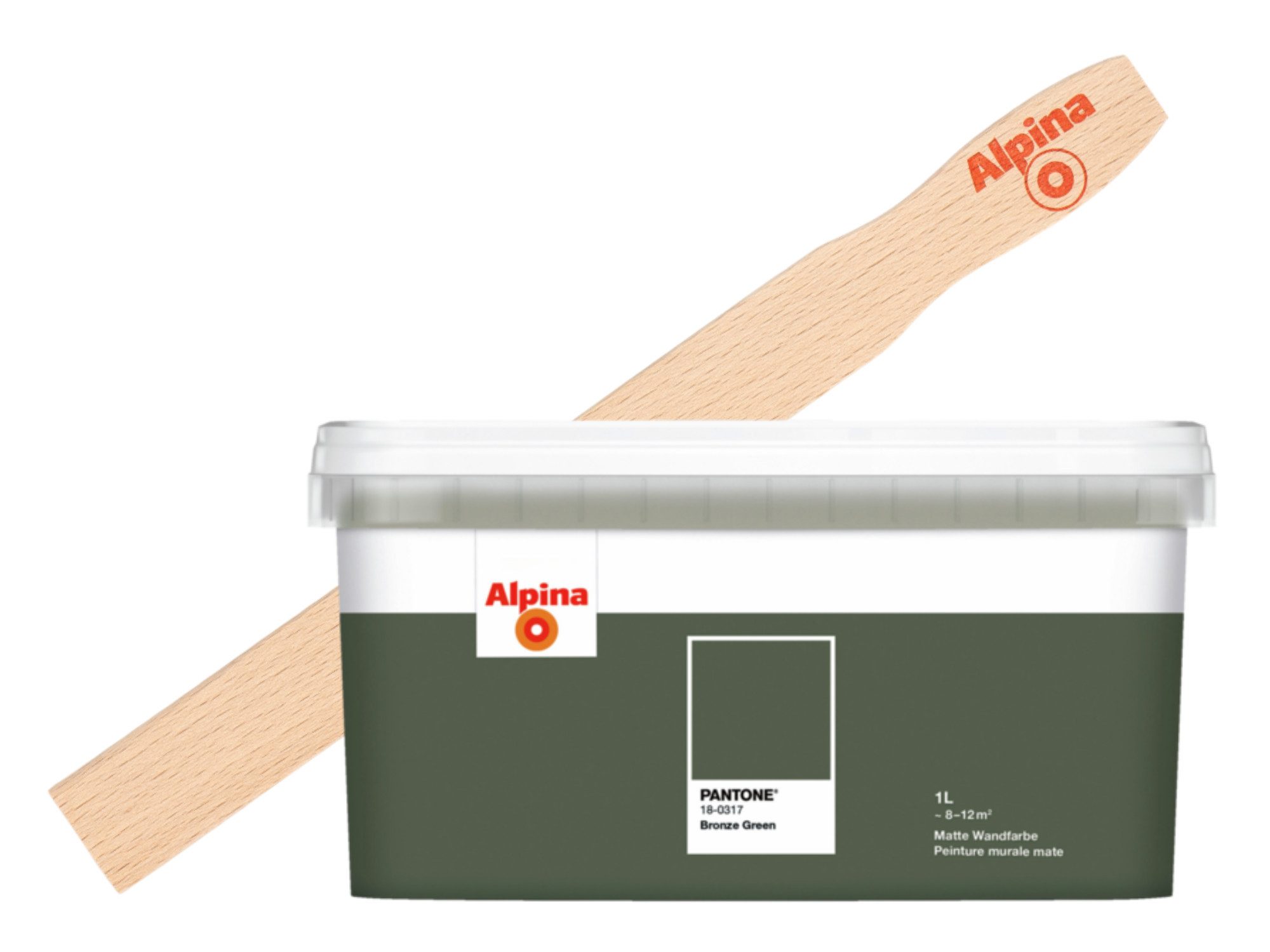 Alpina Wandfarbe Alpina PANTONE® 1L + Rührholz