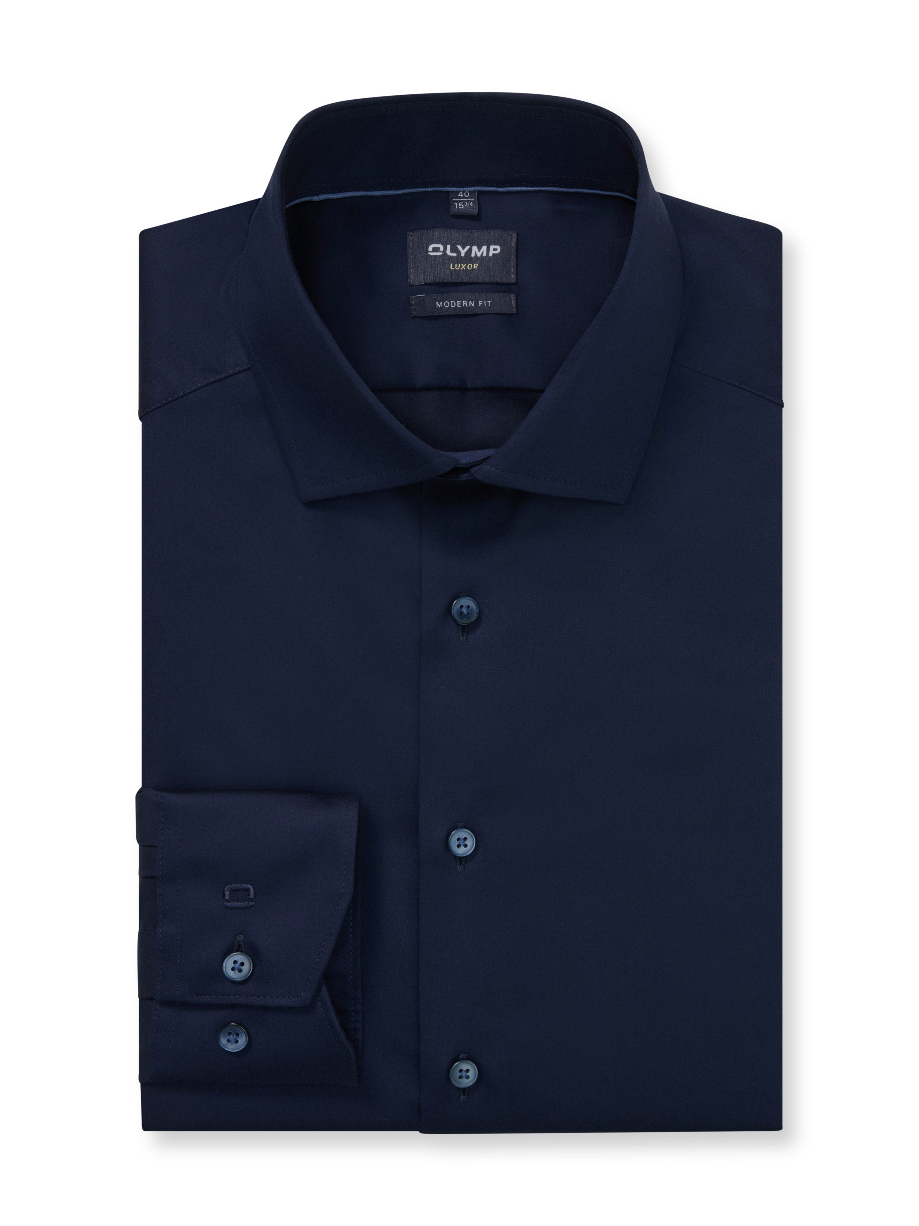 OLYMP Langarmhemd Luxor modern fit unifarben, günstig online kaufen