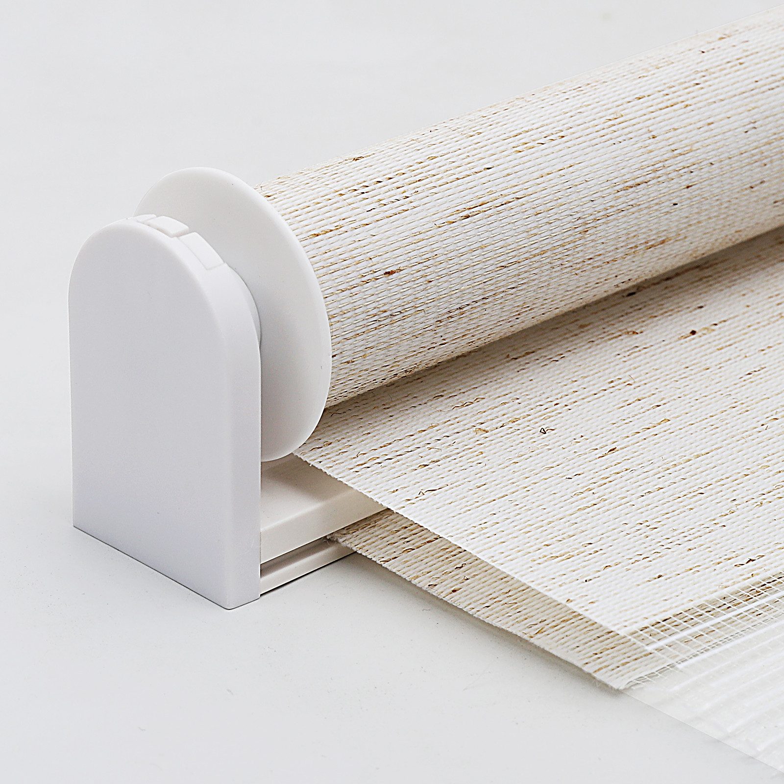 Doppelrollo Doppelrollo Klemmfix ohne Bohren Duo Rollo Leinenoptik Rollo Jalousie, Sekey, für Fenster und Tür, freihängend mit Klemmträger, Seitenzugrollo