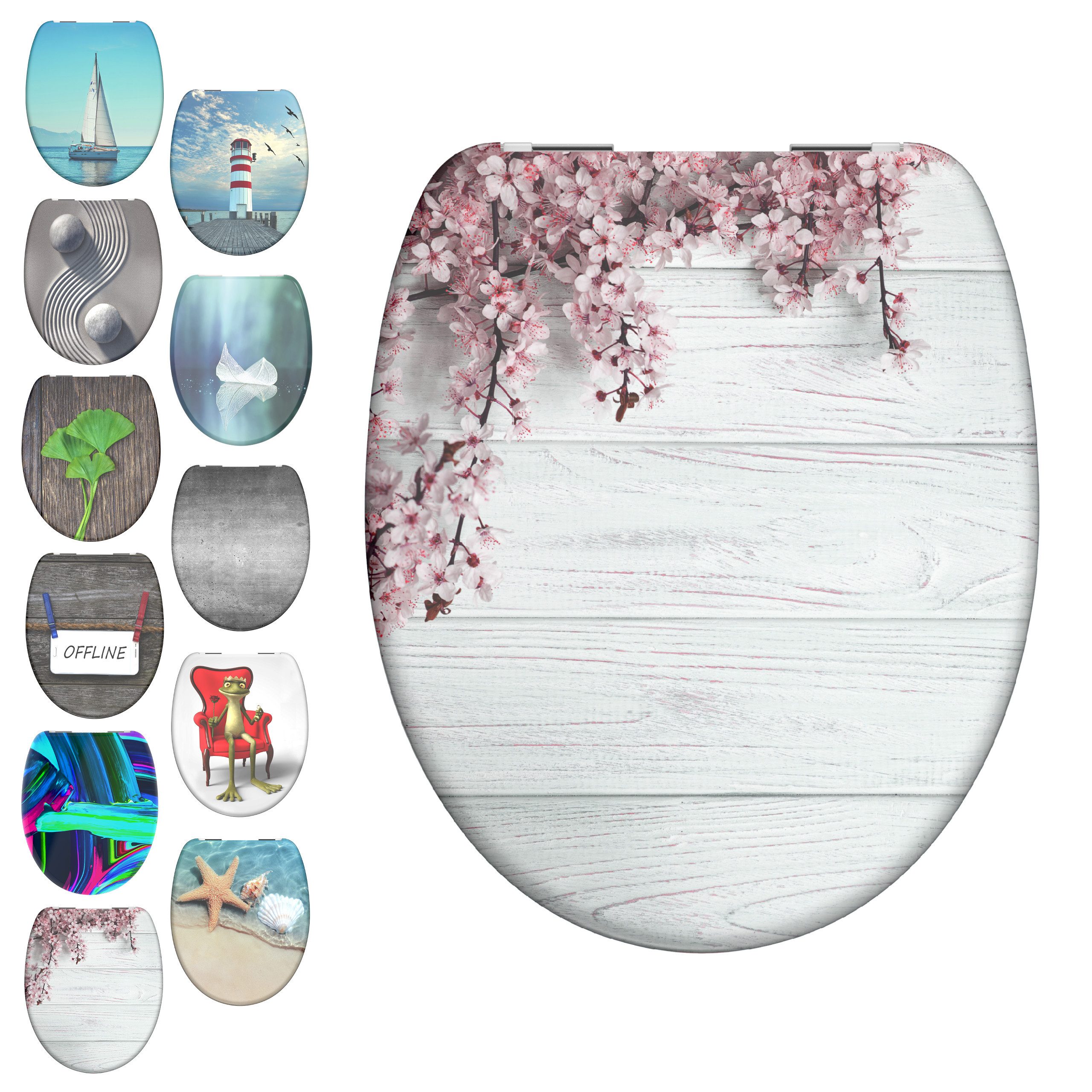 Schütte WC-Sitz Blumen, bruchsicher und kratzfest, Absenkautomatik, Standar günstig online kaufen