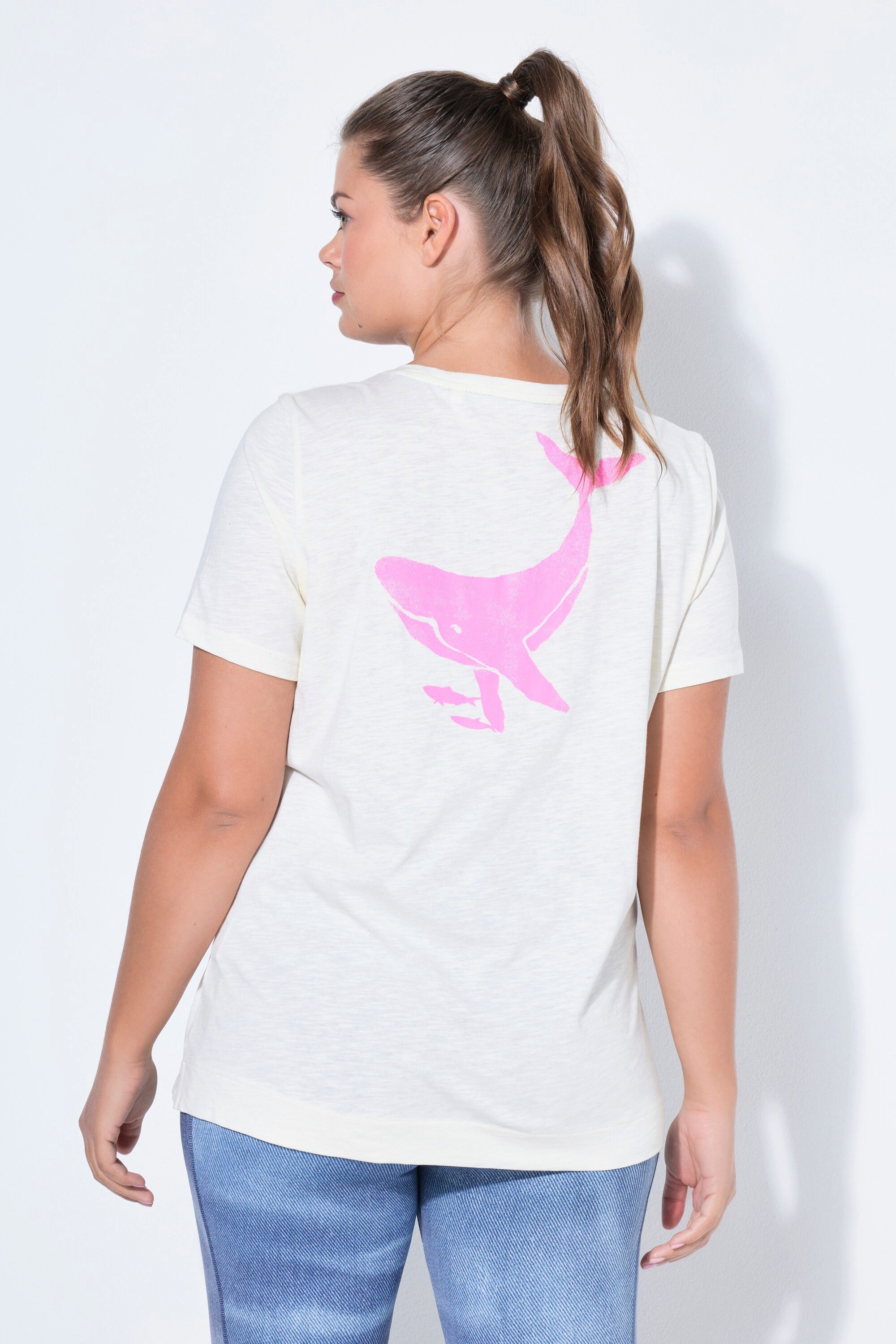 Laurasøn T-Shirt T-shirt 1/2 Arm Rundhals Cool dyed