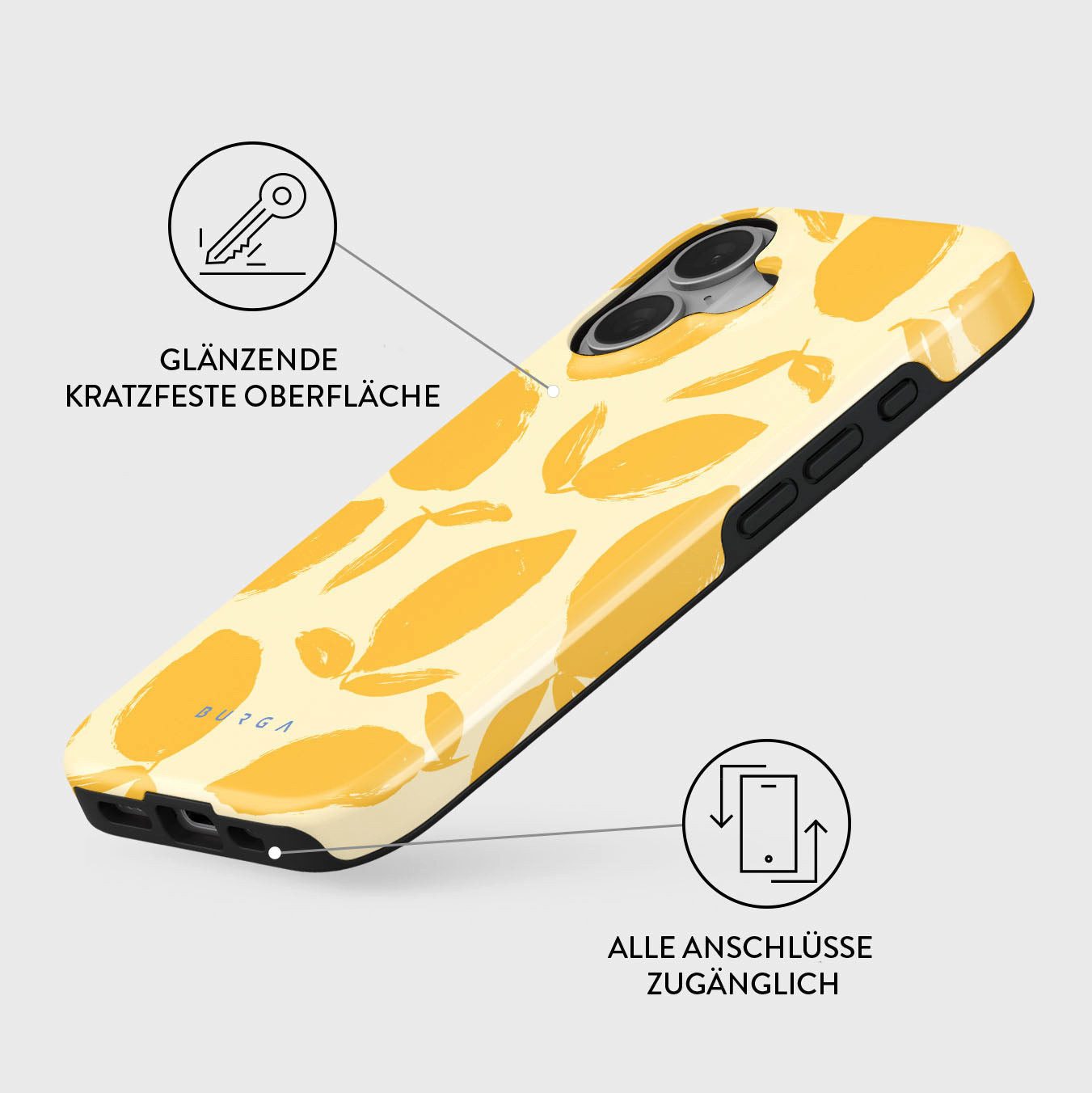 BURGA Handyhülle Tough MagSafe Case Lemon Tart iPhone 16