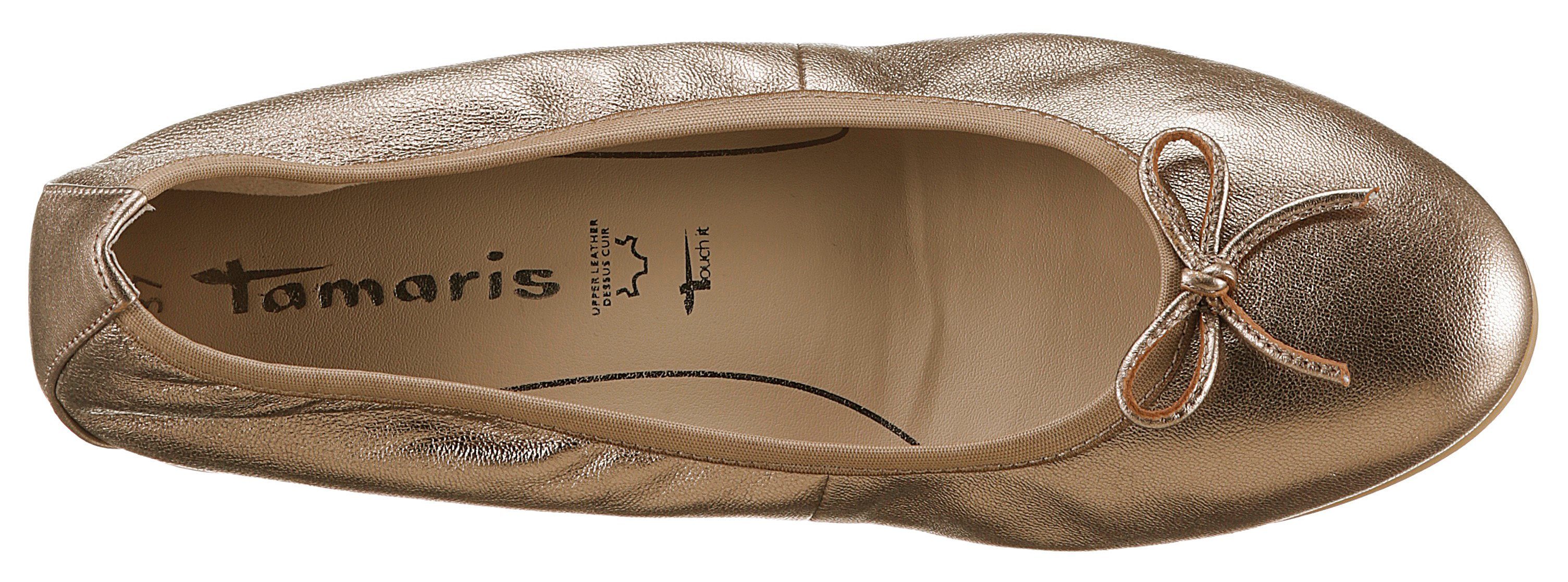 Tamaris Ballerina mit Metallic-Schimmer schönem