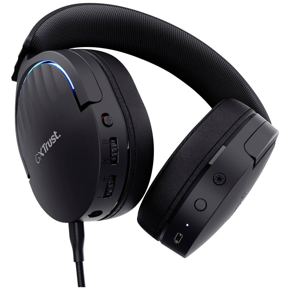 Trust Wireless-Headset 24901 Kopfhörer (Surround-Sound, Mikrofon-Stummschaltung, Lautstärkeregelung)