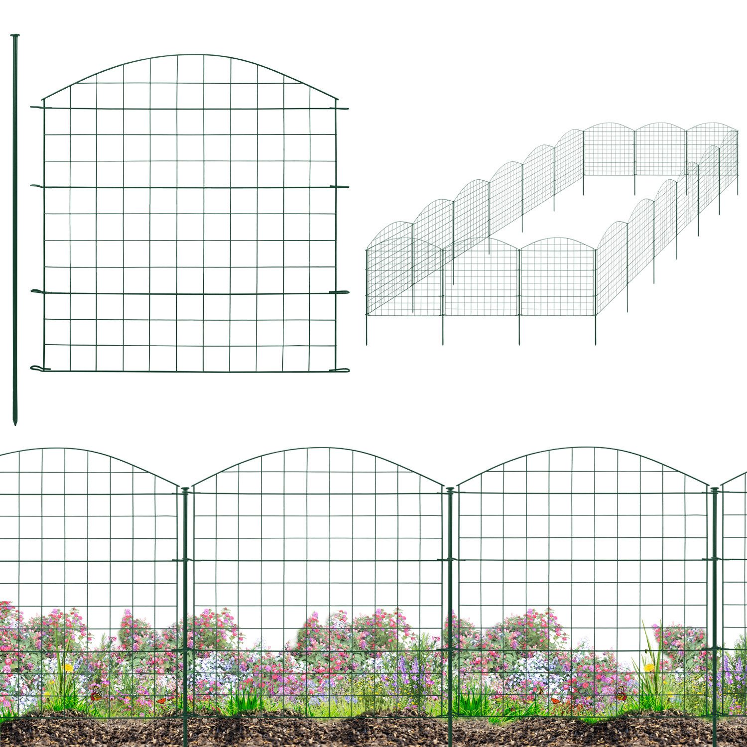 V2Aox Teichzaun Zaun Gartenzaun Steckzaun Teichzaun Garten Teich 18 Zaunele günstig online kaufen