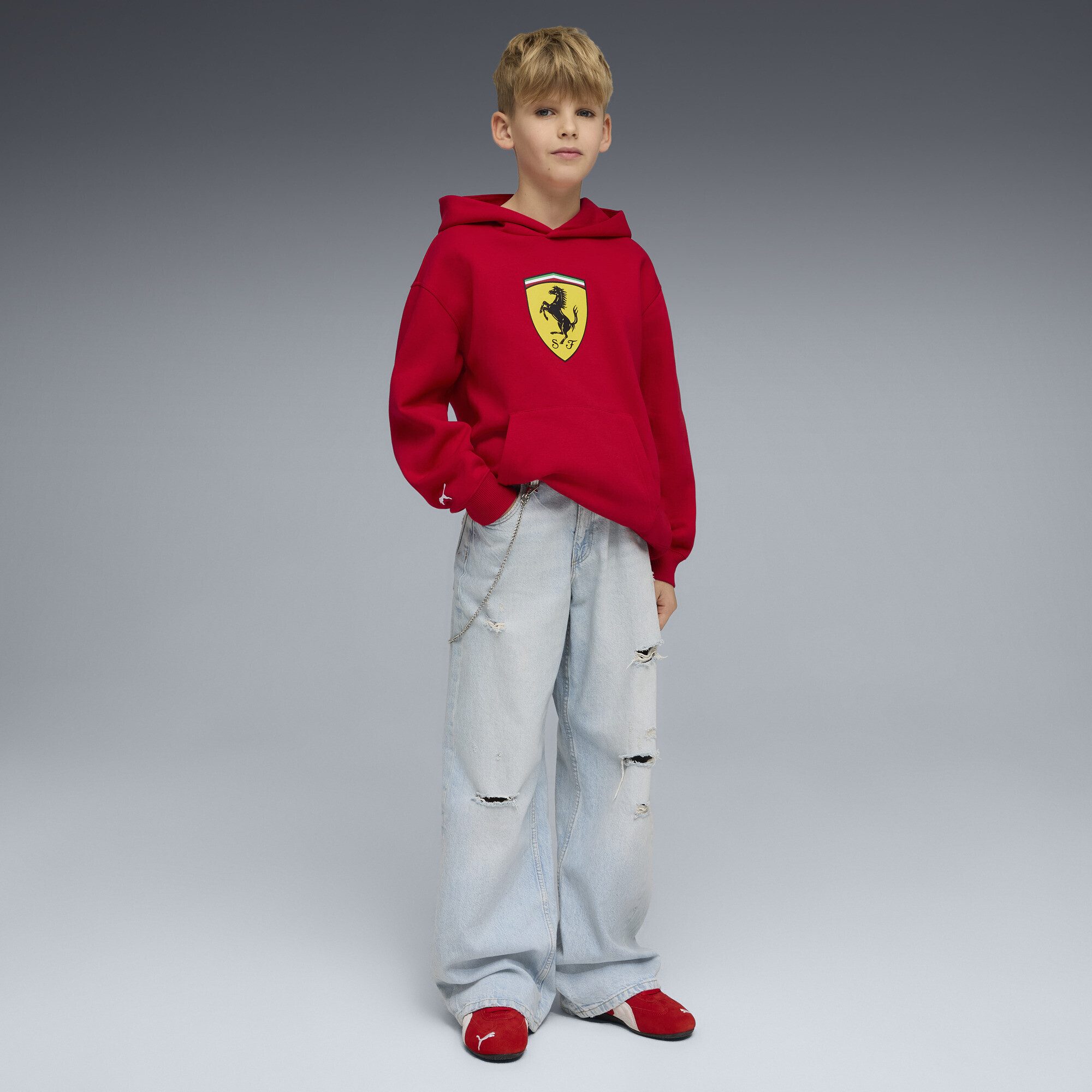 PUMA Kapuzenpullover Scuderia Ferrari Coloured Shield Hoodie Jugendliche
