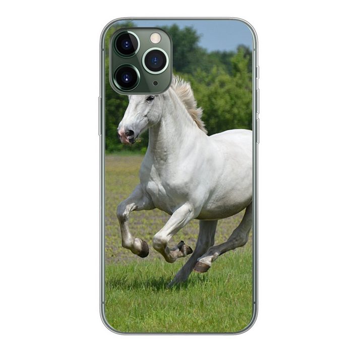 MuchoWow Handyhülle Pferde - Natur - Weiß Handyhülle Apple iPhone 11 Pro Smartphone-Bumper Print Handy