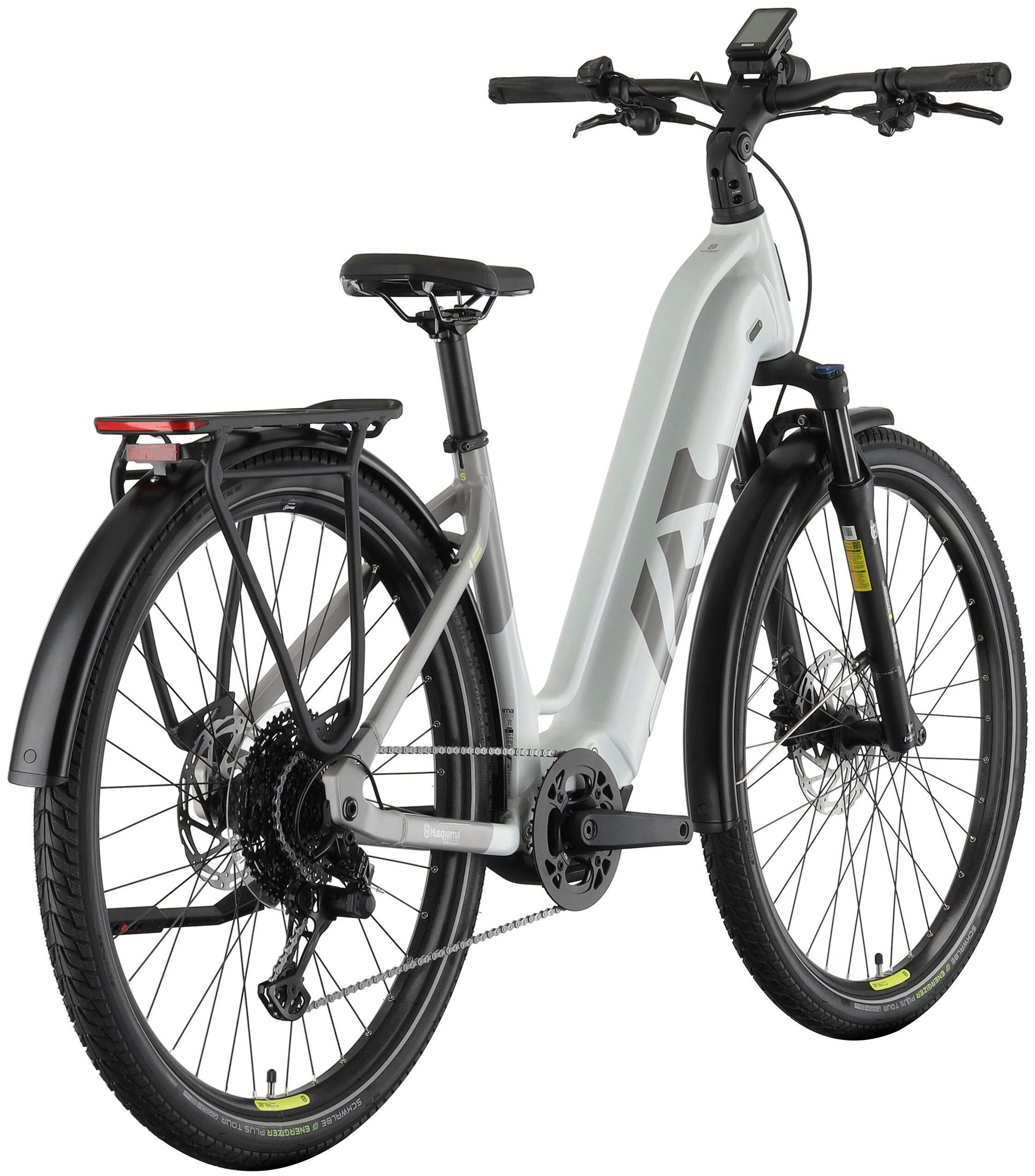 Husqvarna E-BICYCLES E-Bike Trekkingrad E-Trekkingbike Grand Pather 4, 11 Gang Tektro RD-M550 Schaltwerk, Kettenschaltung, Mittelmotor, 630 Wh, (tiefer Einstieg, 28", Yamaha Motor, Scheibenbremsen, Straßenzulassung), Pedelec, Elektrofahrrad für Herren