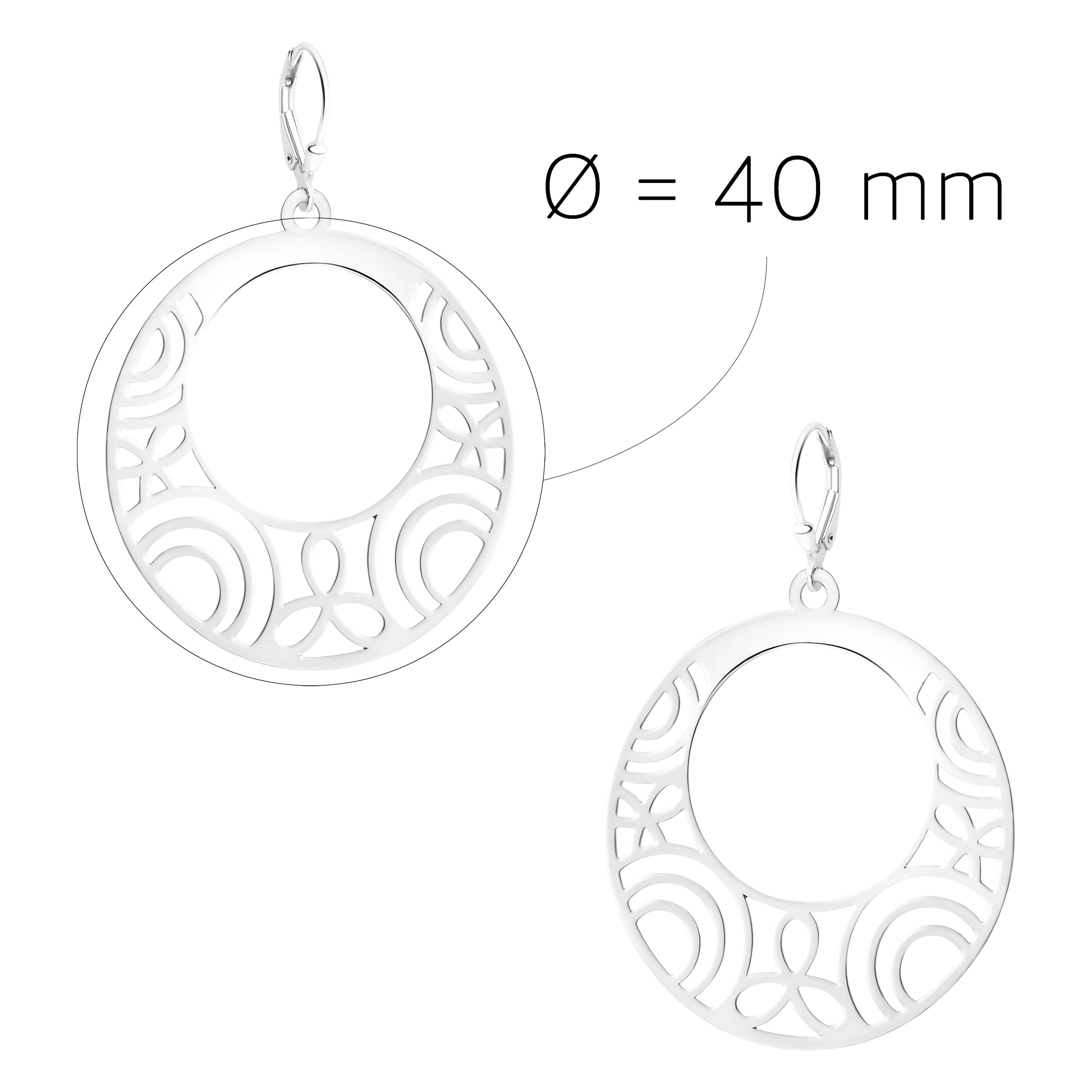 Paar Ohrhänger 925 Silber Ornament, Schmuck Milani Damen Sofia