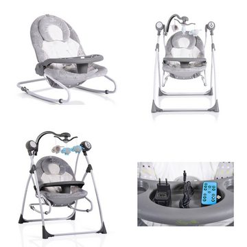 Cangaroo Babywippe Babywippe Swing Star, mit Fernbedienung, Musik, Timer und Mobile