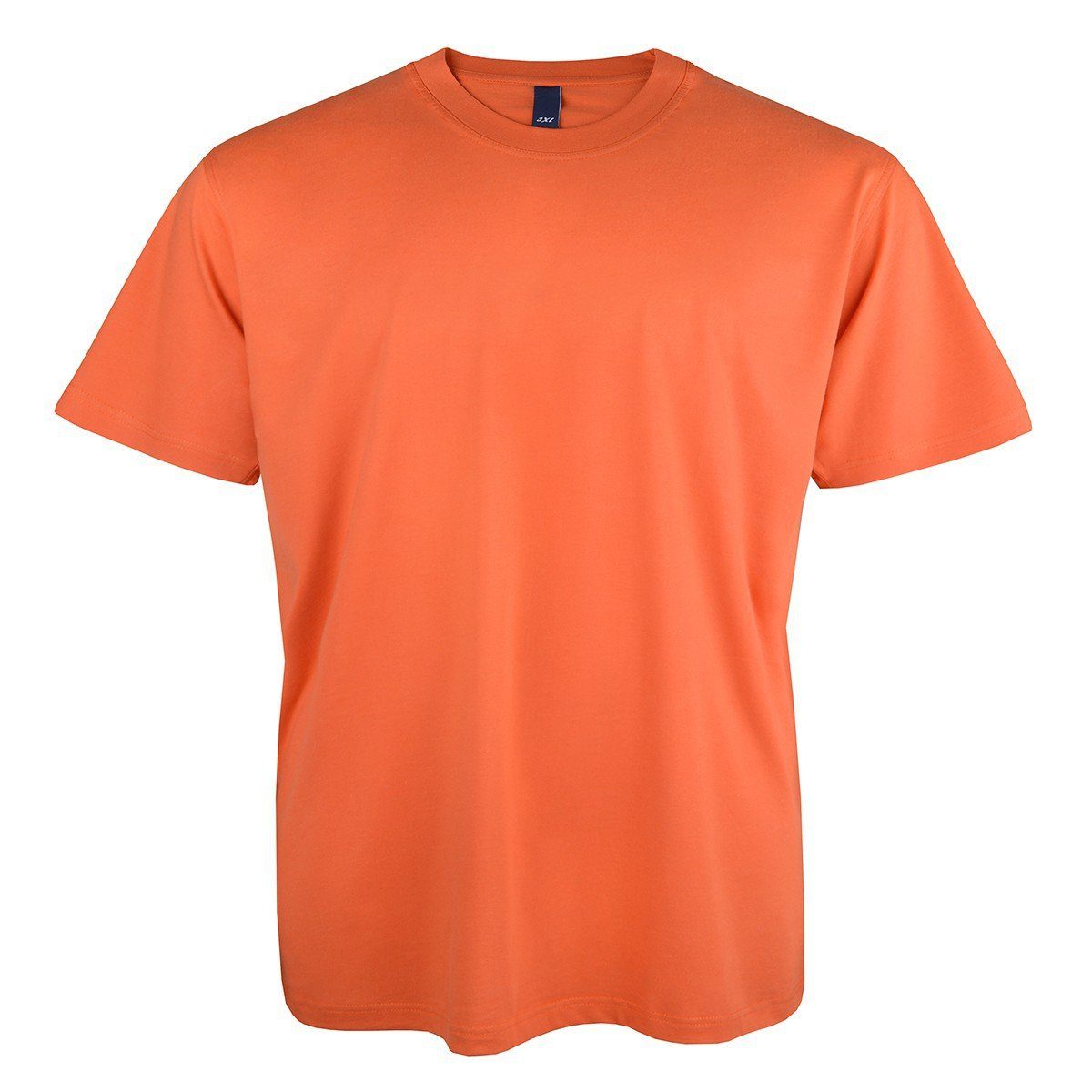 Dave's Rundhalsshirt Dave`s Basic T-Shirt orange große Größen