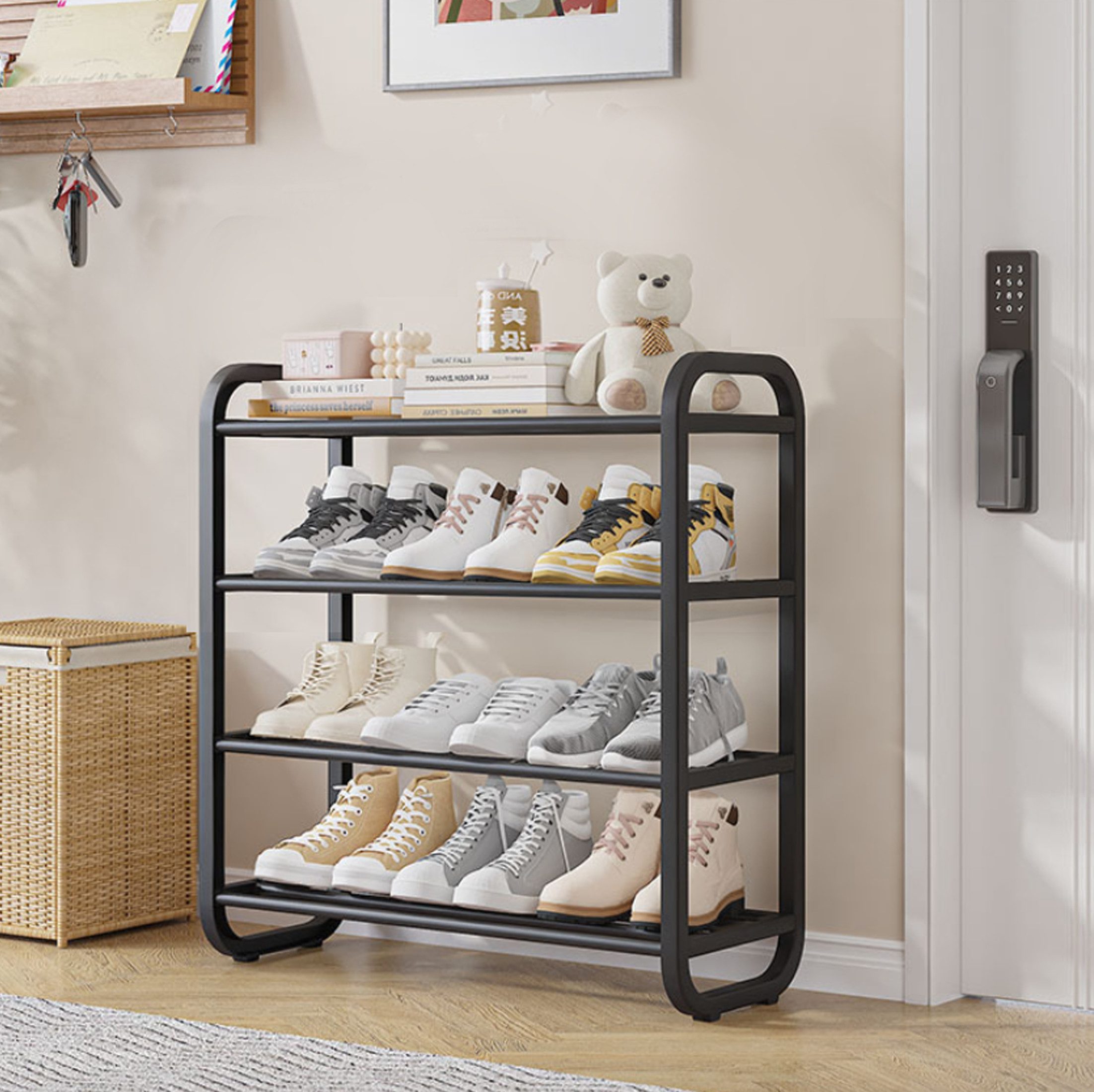 YINDN Schuhregal Vertikaler Schuhschrank, 4 Ebenen günstig online kaufen