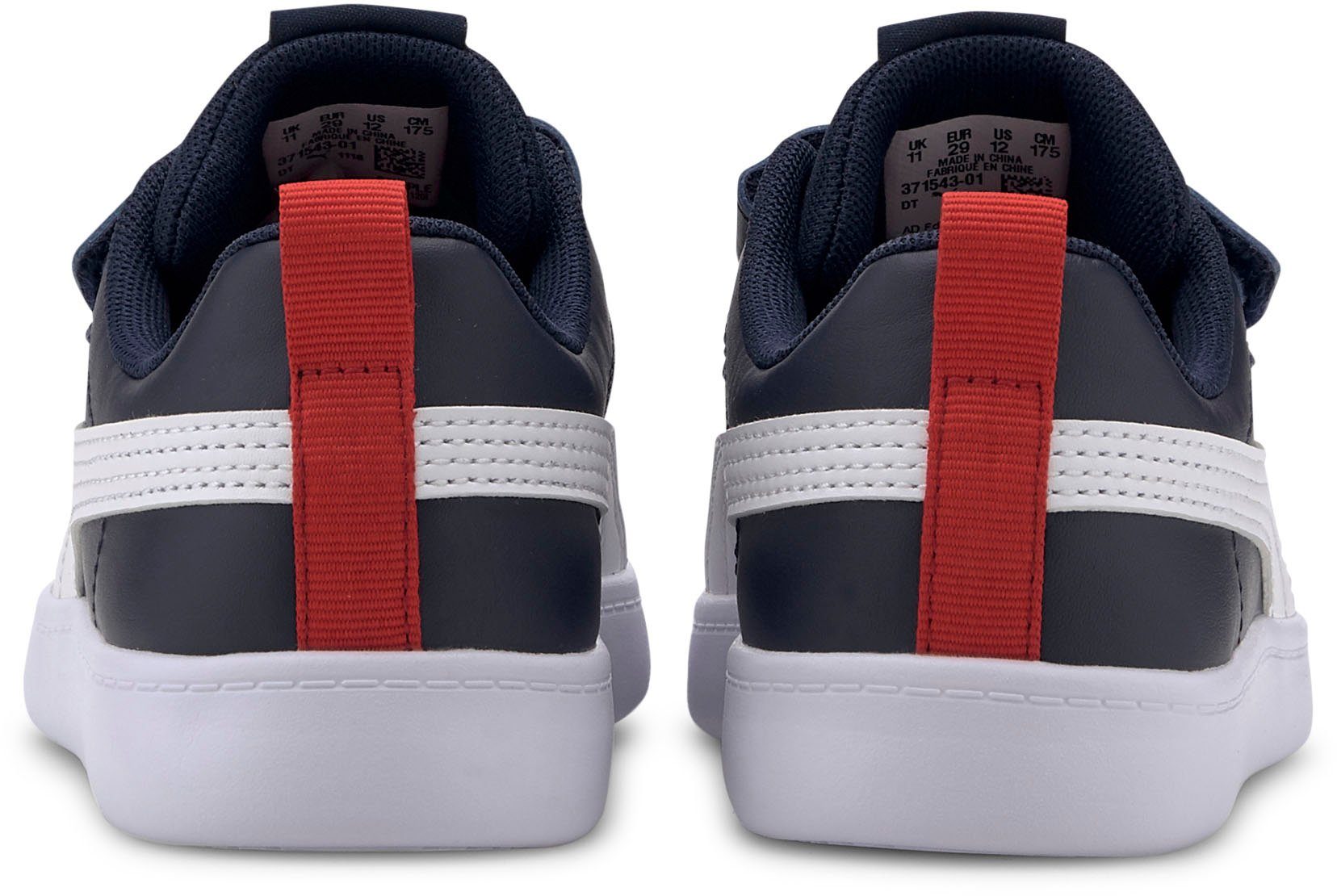 PS für v2 Courtflex mit navy V Kinder PUMA Klettverschluss Sneaker