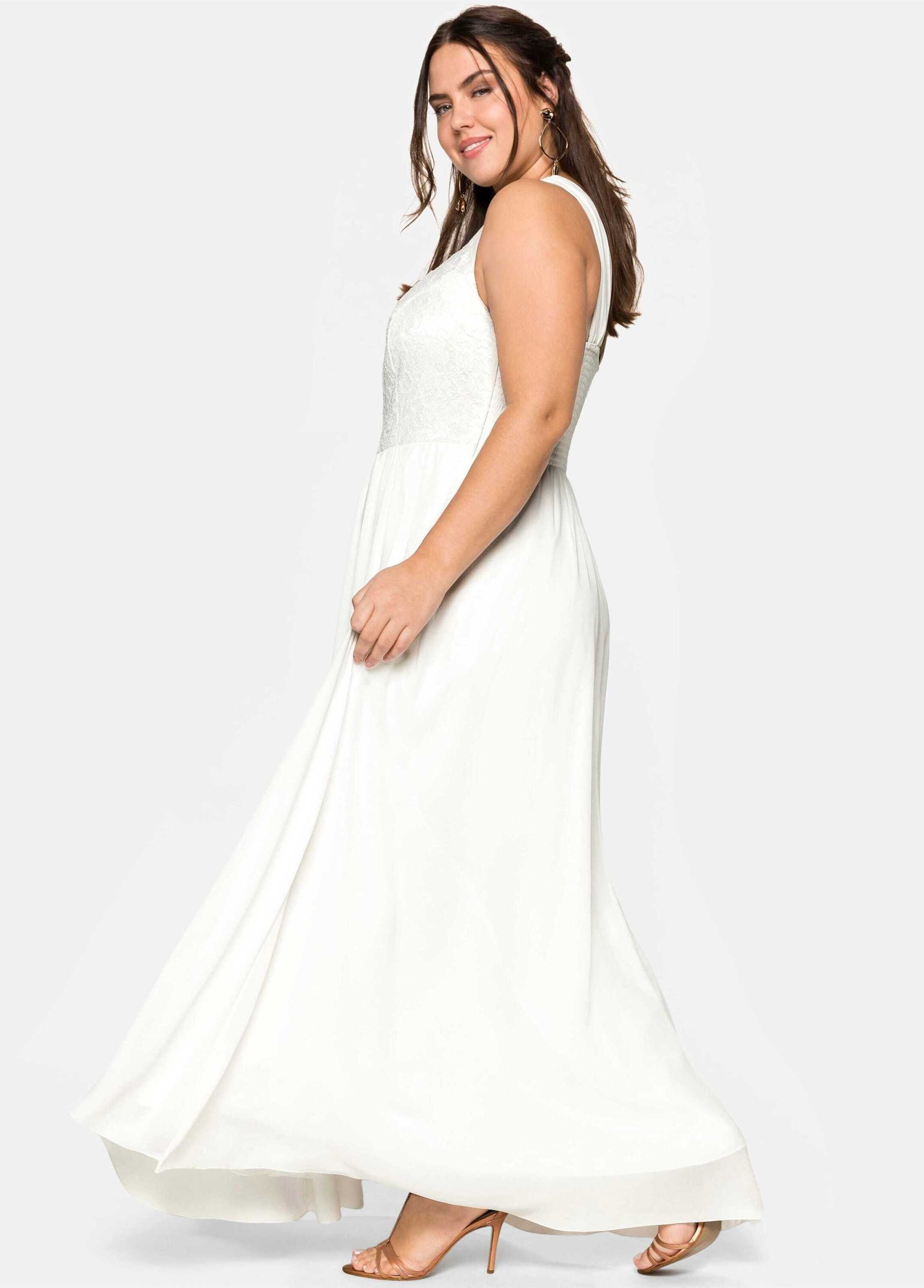 Sheego Etuikleid Abendkleid Ärmellos mit Paillettendekoration
